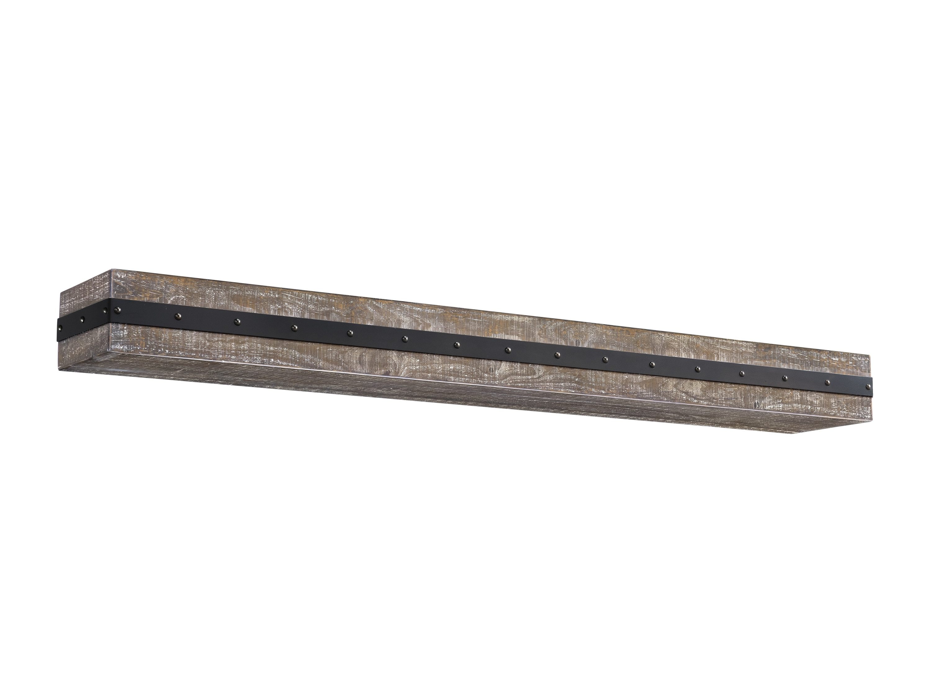 Pearl Mantels SSUP4836563L 48-in W x 5-in H x 9-in D Gristmill Pine Hollow Traditional Fireplace Mantel