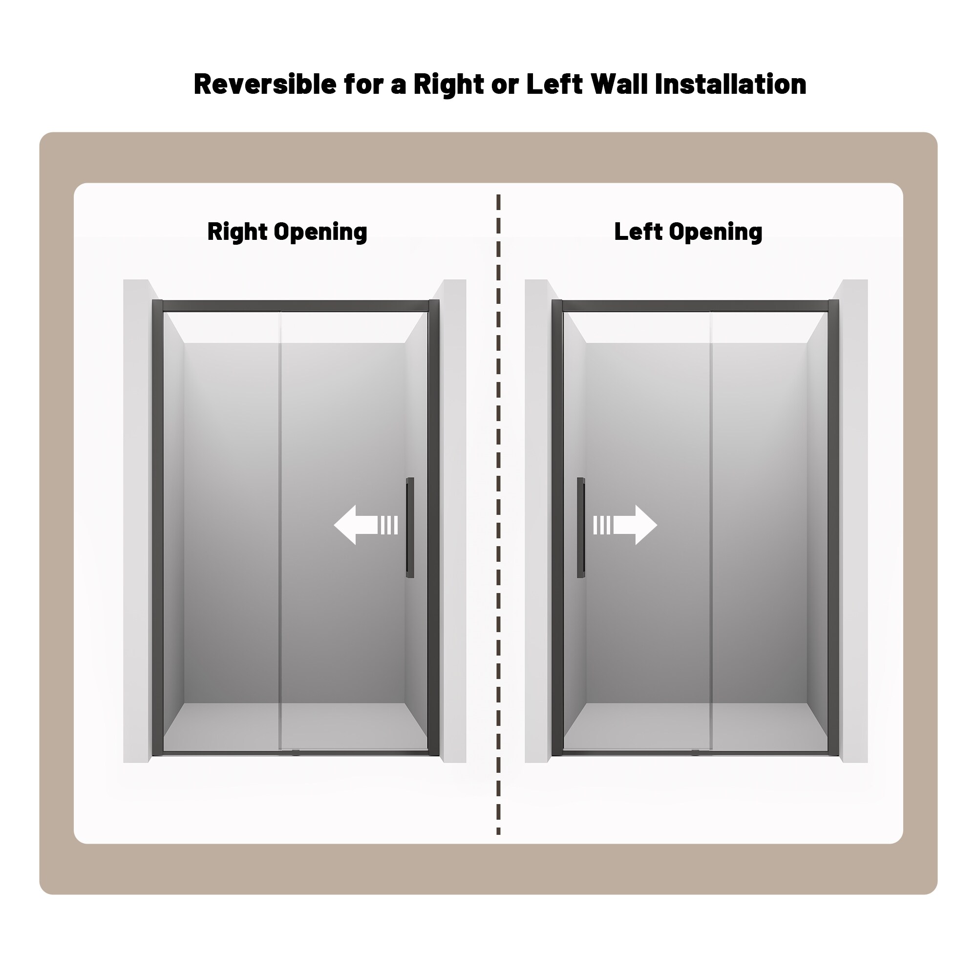 CASAINC CA-GLS4-4876MB Shower-Doors - View #5