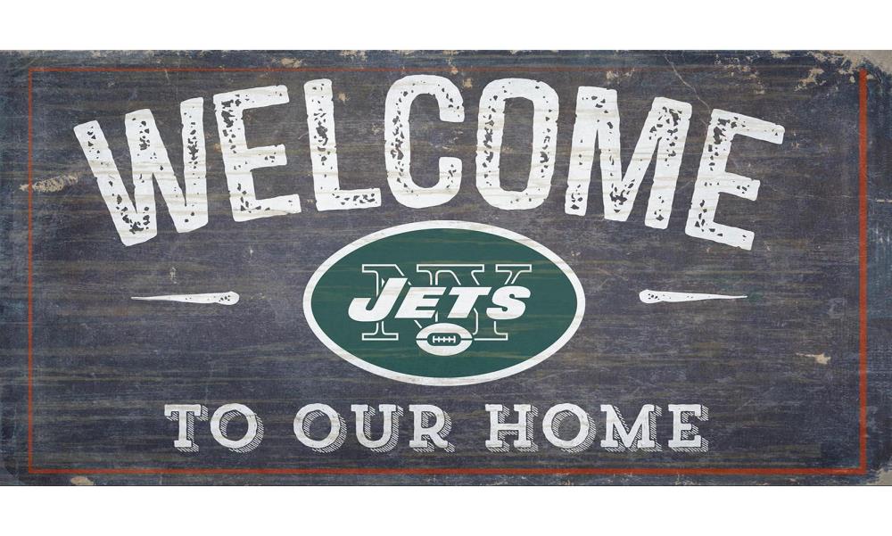 NFL Round Distressed Sign: New York Jets