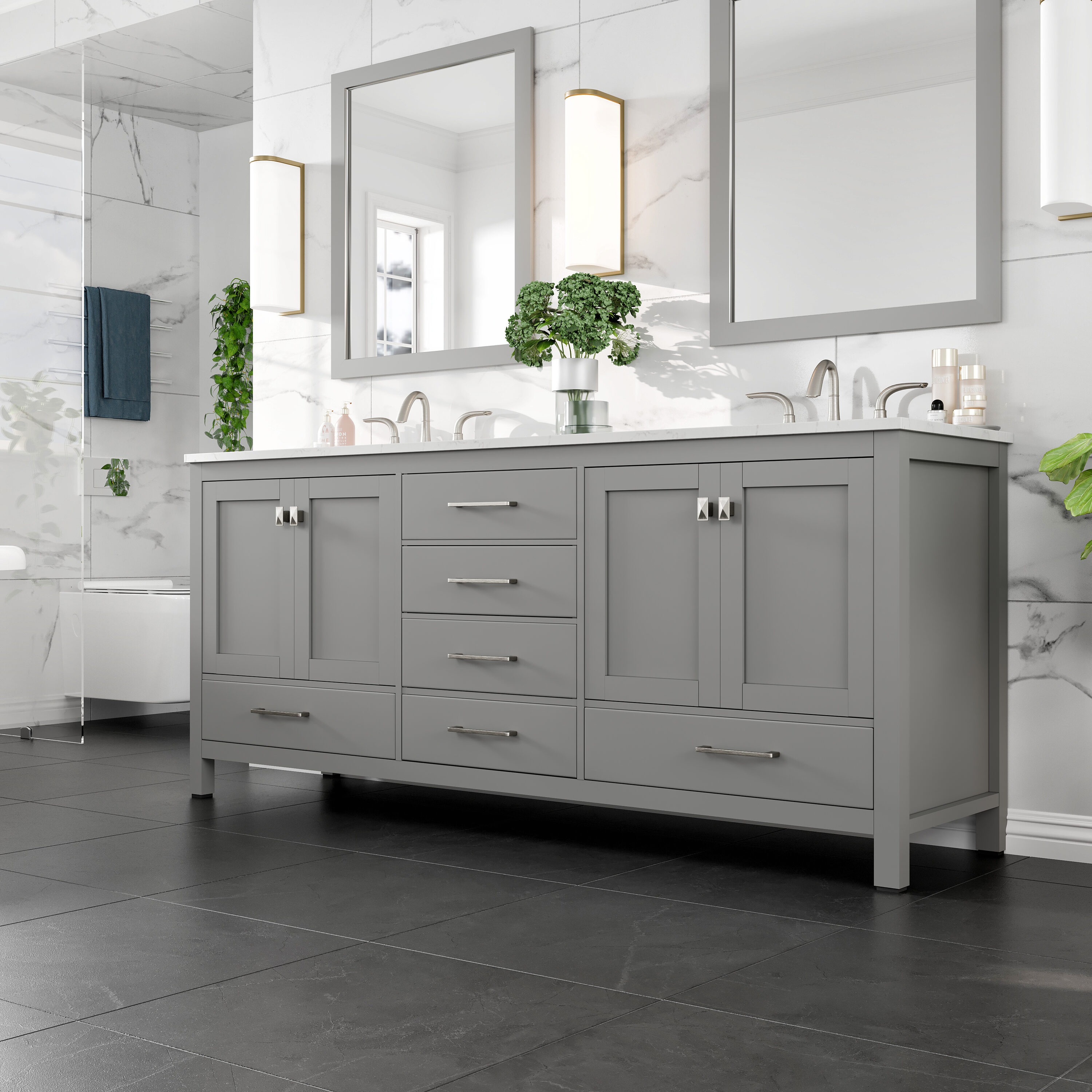 Eviva EVVN412-78GR Bath-Vanity-Combo - View #2