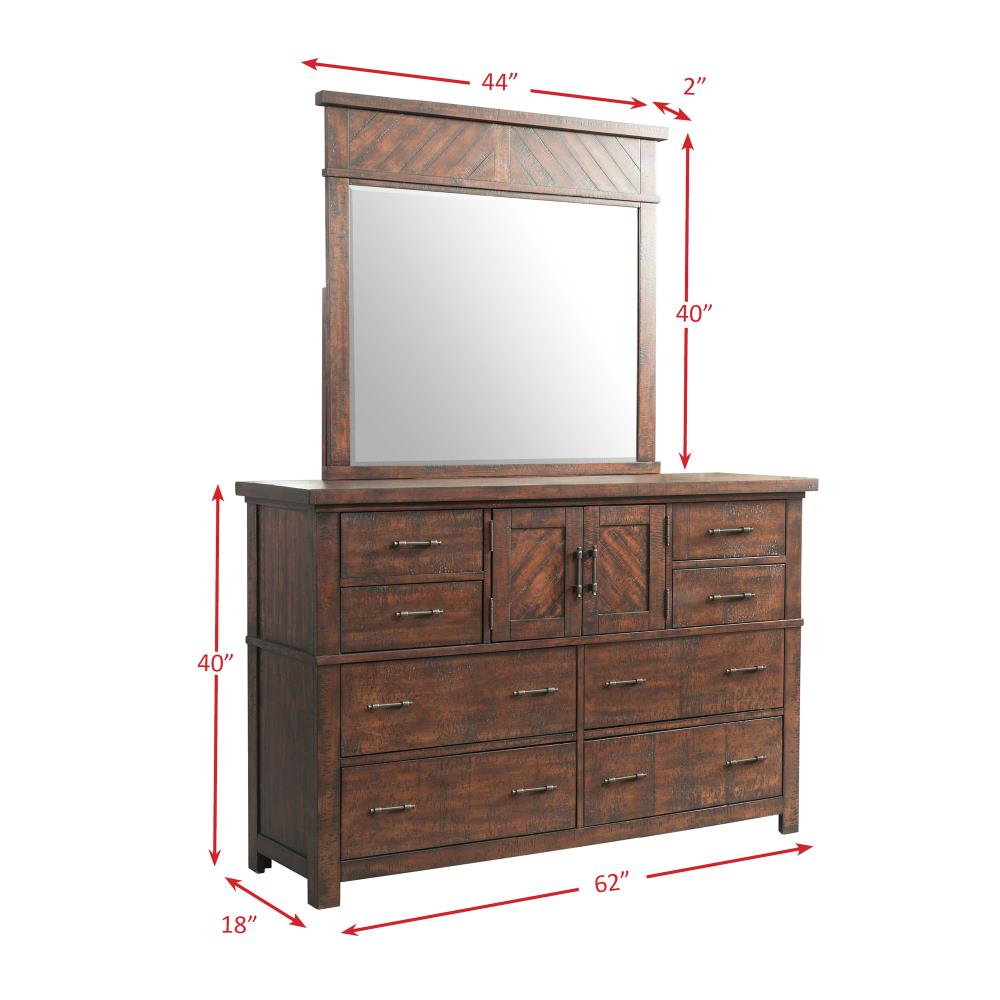 Dex Dark Brown King Platform Storage 6-Piece Bedroom Set