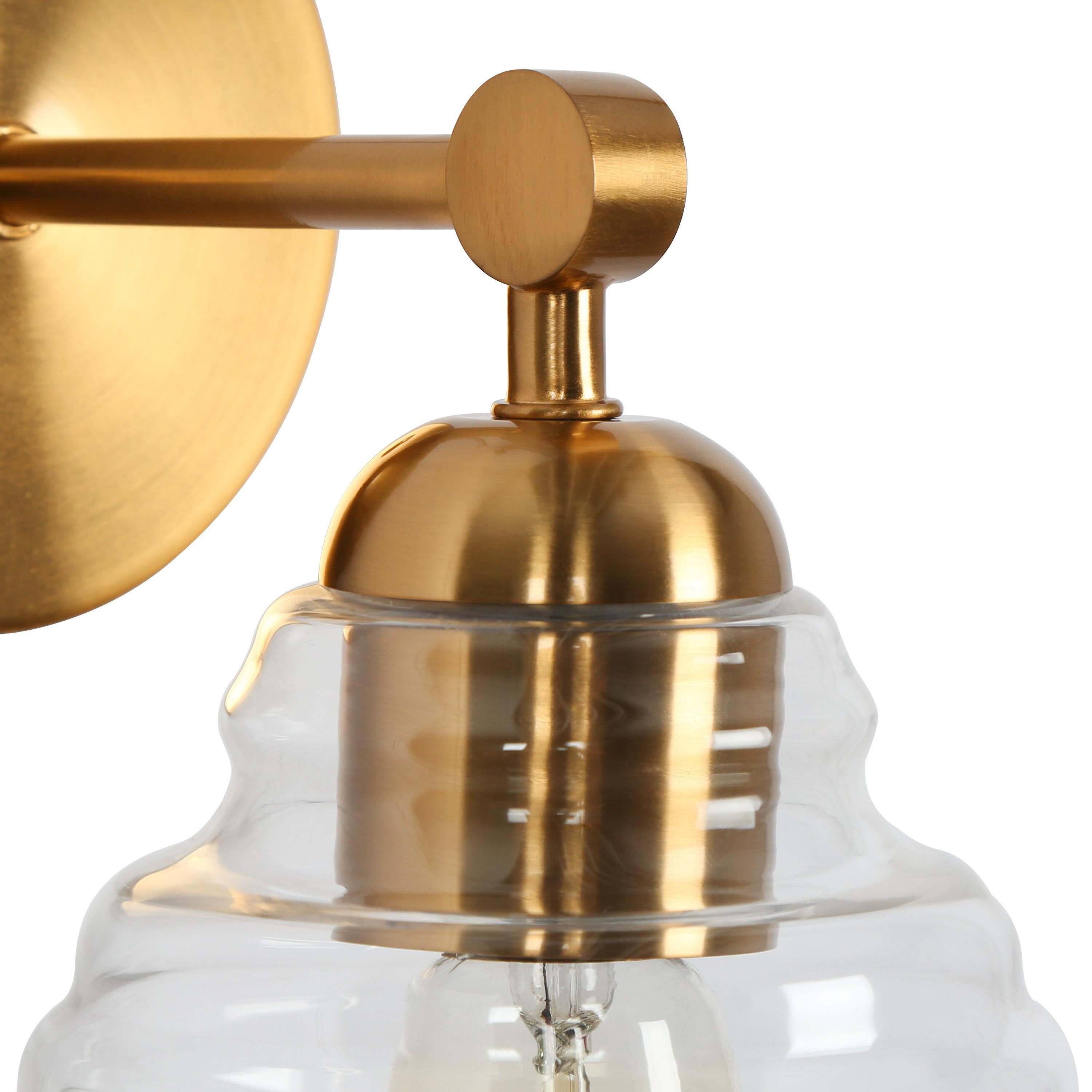 Florence Brass and Glass Globe Wall Light 10.2