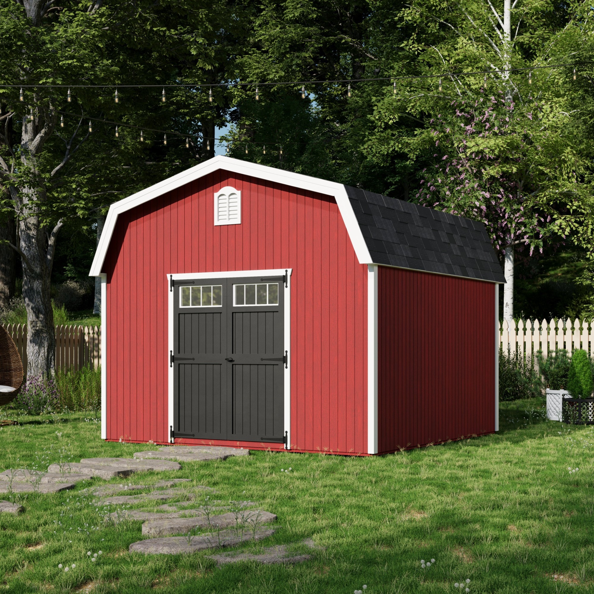 Little Cottage Co 12X12 WBCGS-PC-FK Wood-Storage-Buildings - View #2
