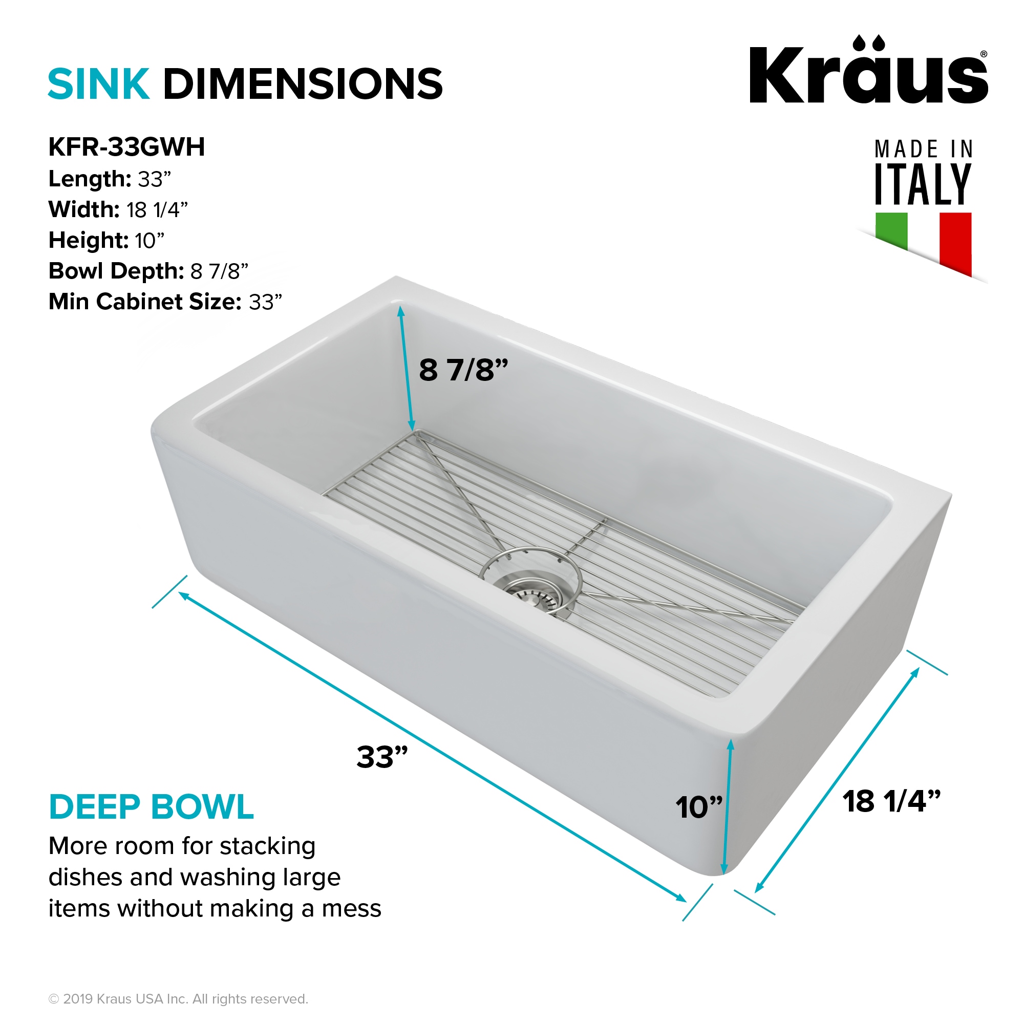 Kraus KFR1-33GWH Kitchen-Sinks - View #11