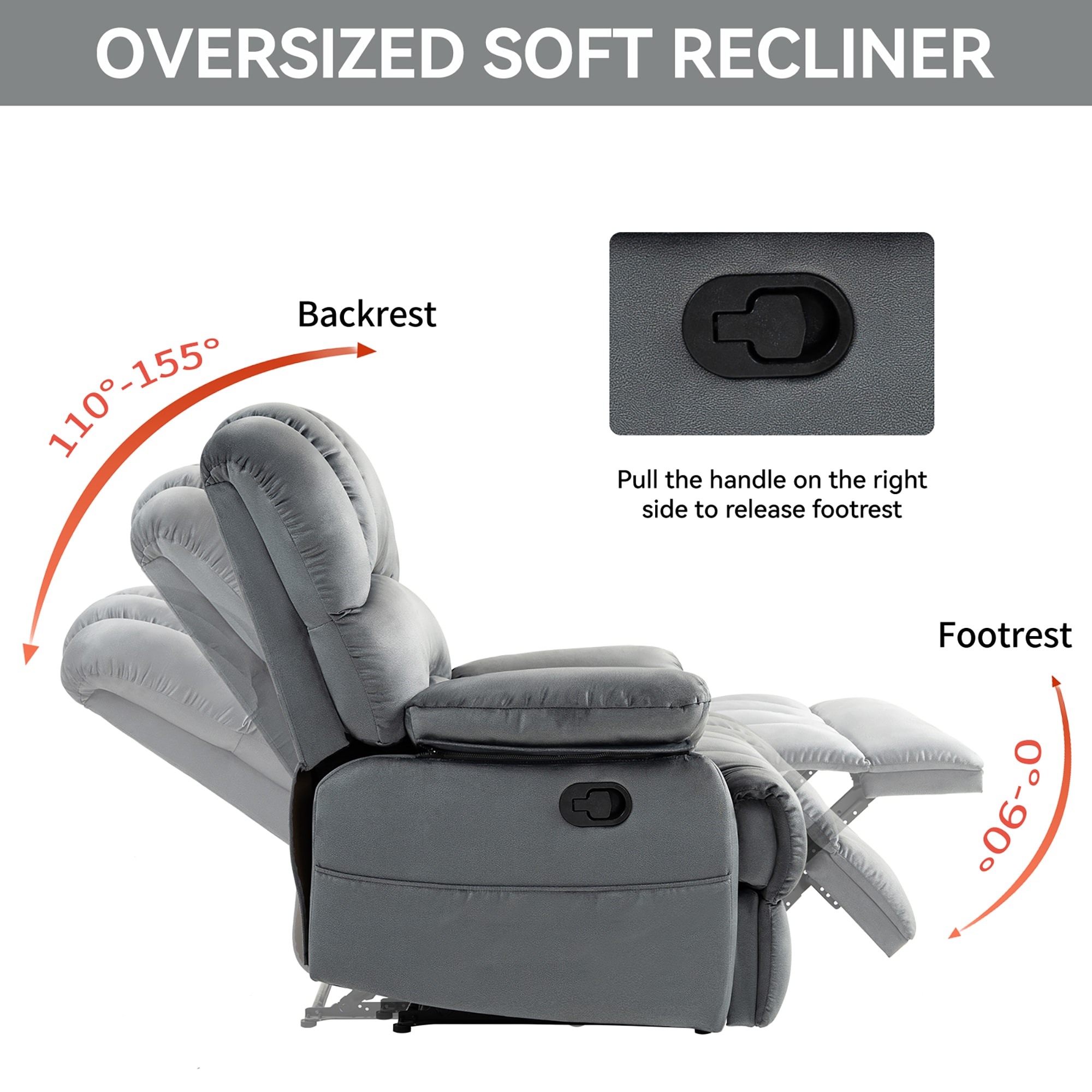 Sumyeg WF-MMER-004 GREY recliners - View #7