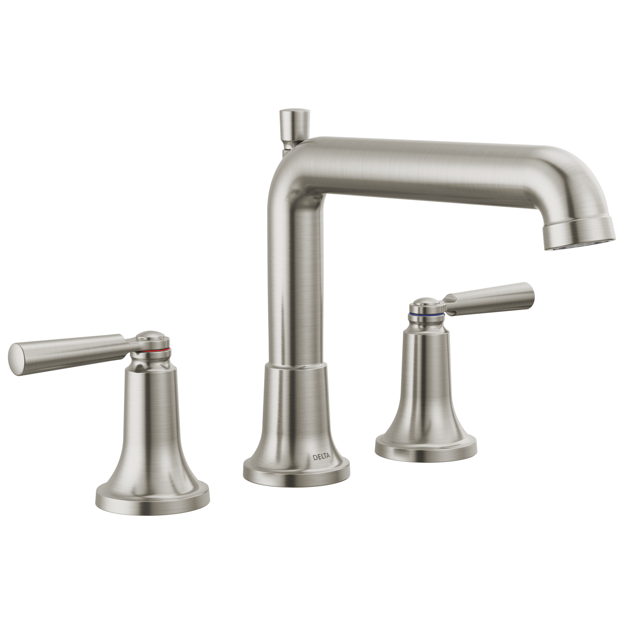 Delta T2736-SS Saylor Stainless 2-handle Deck-mount Roman Mid-arc Bathtub Faucet