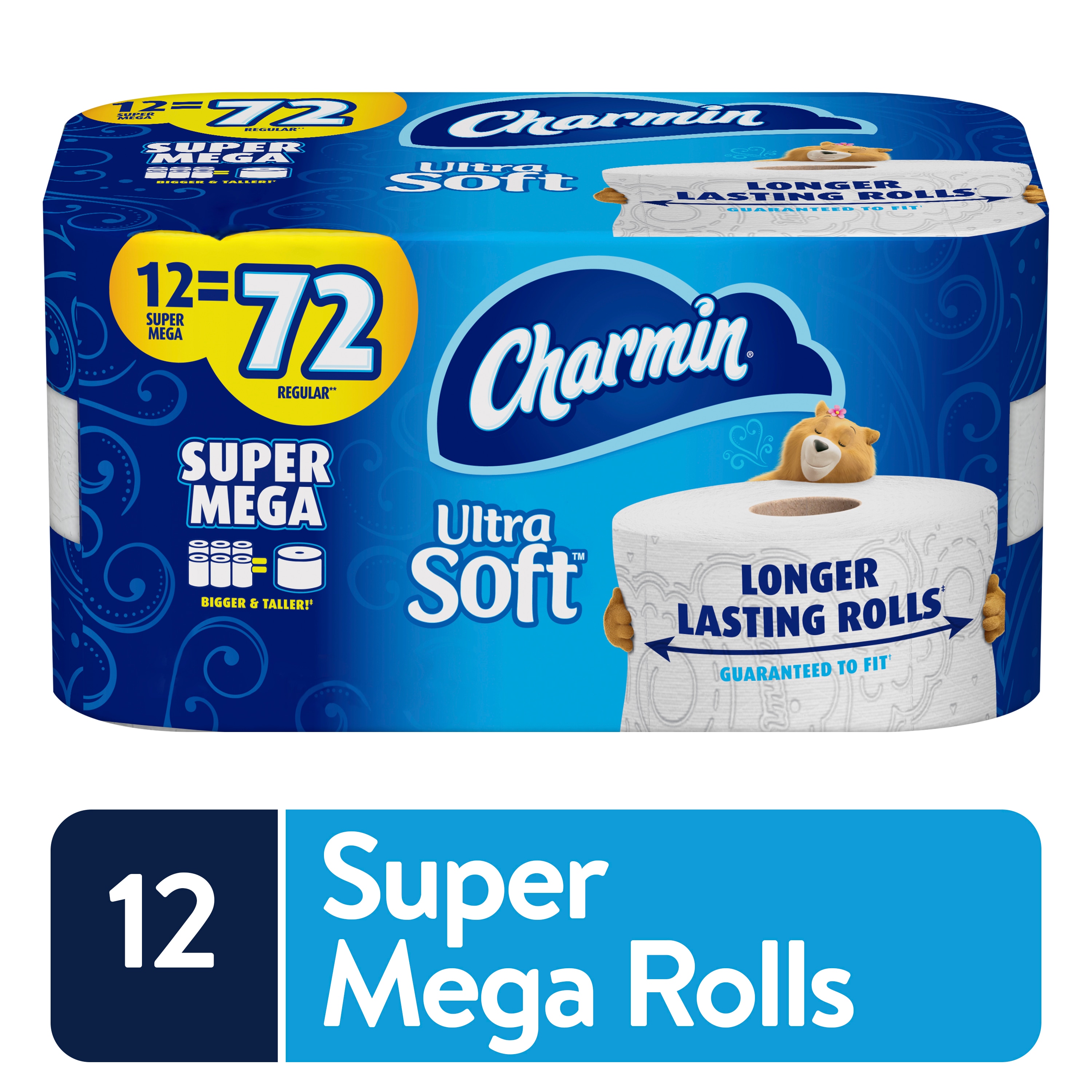 Charmin Ultra Soft Super Mega 12-Pack 2-ply Toilet Paper in the