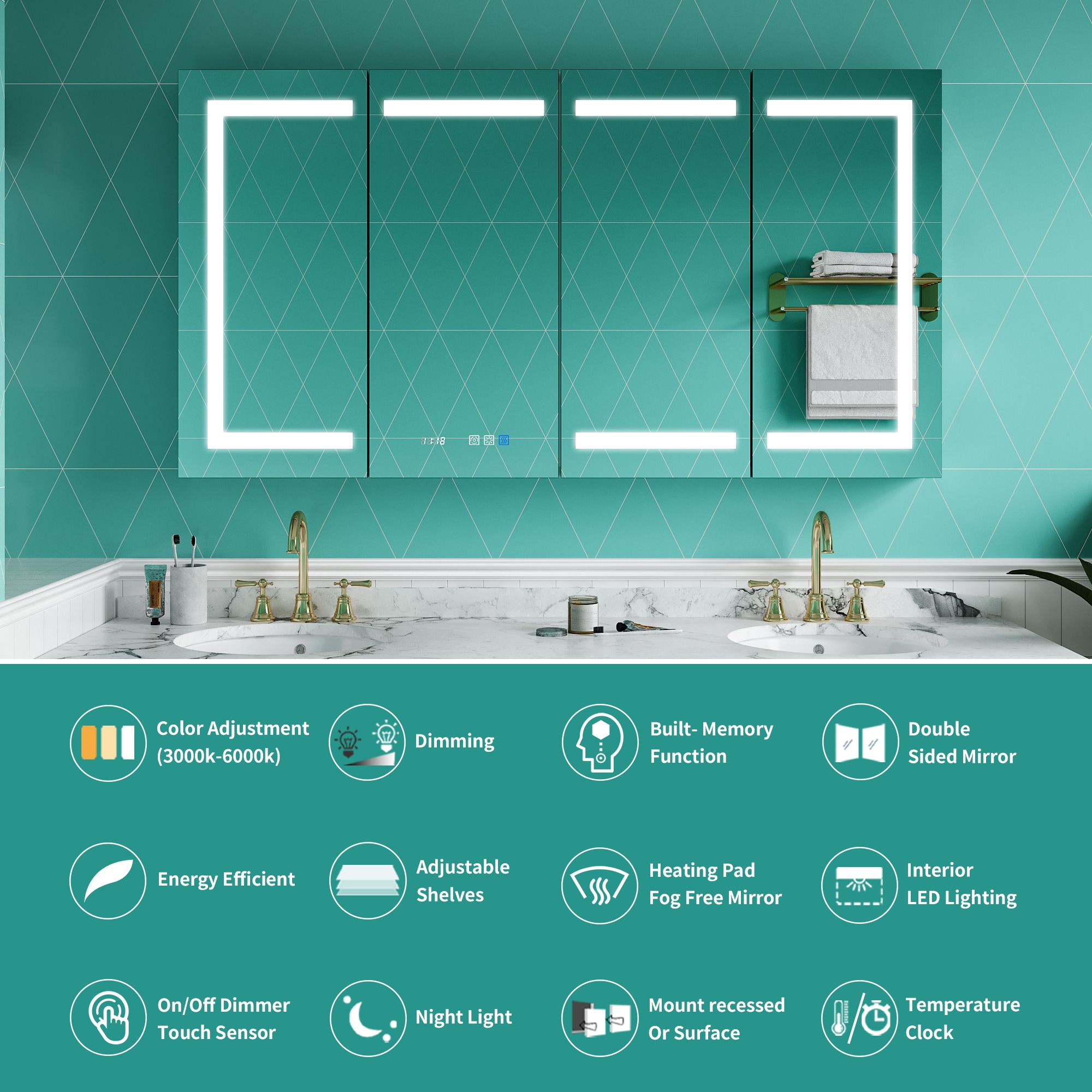 ExBrite 2430V3LV3R1226XD2 Bathroom-Medicine-Cabinets - View #4