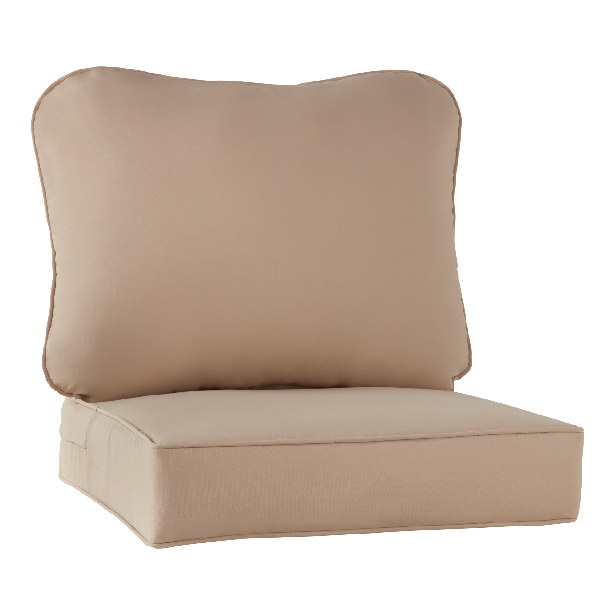Greendale Home Fashions OC7825-STONE 24-in x 24-in 2 -Piece Stone Deep seat patio chair cushion