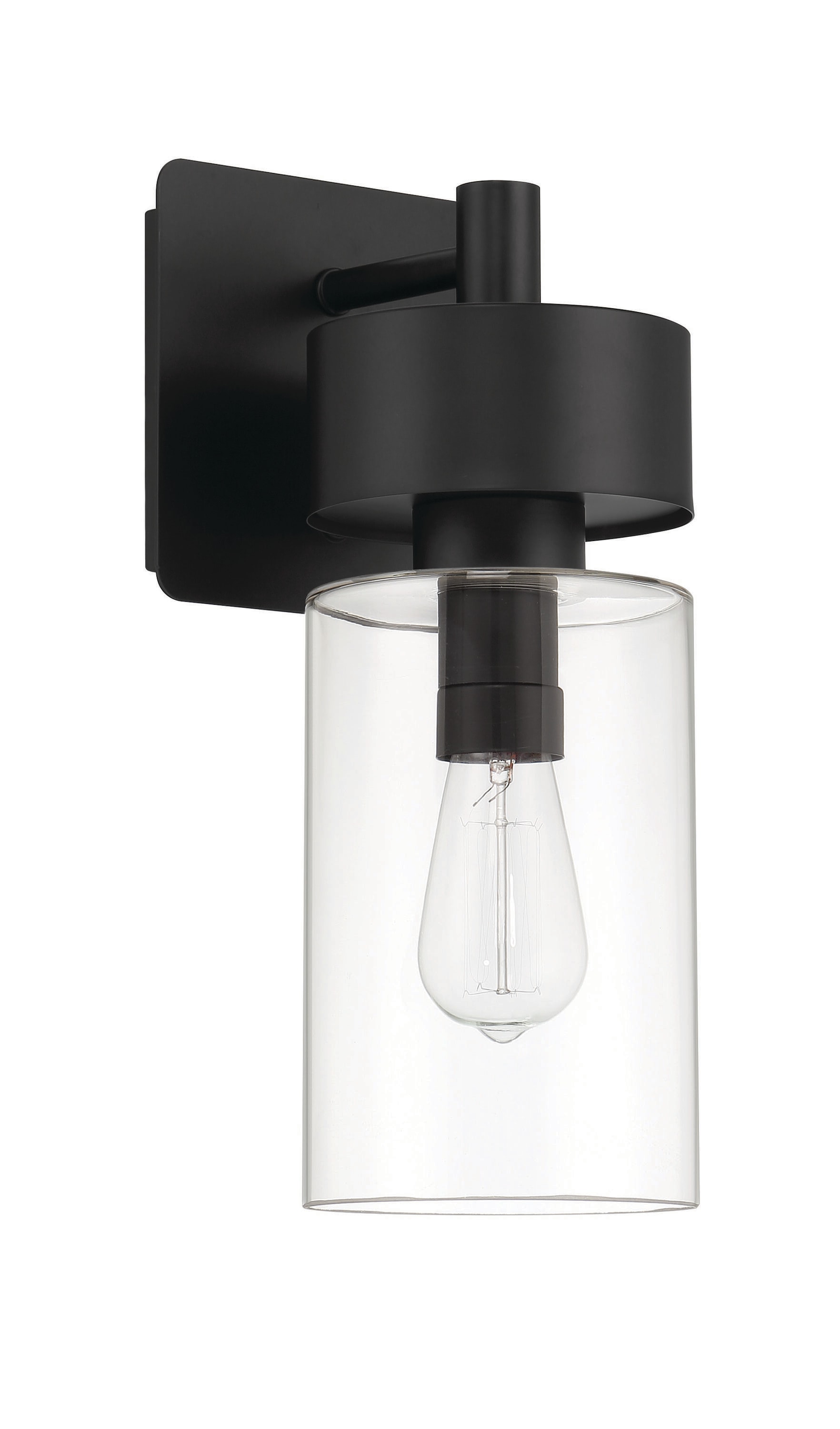 Craftmade ZA5314-MN Bennet 1 -Light 15.75-in H Black Hardwired Outdoor Wall Light