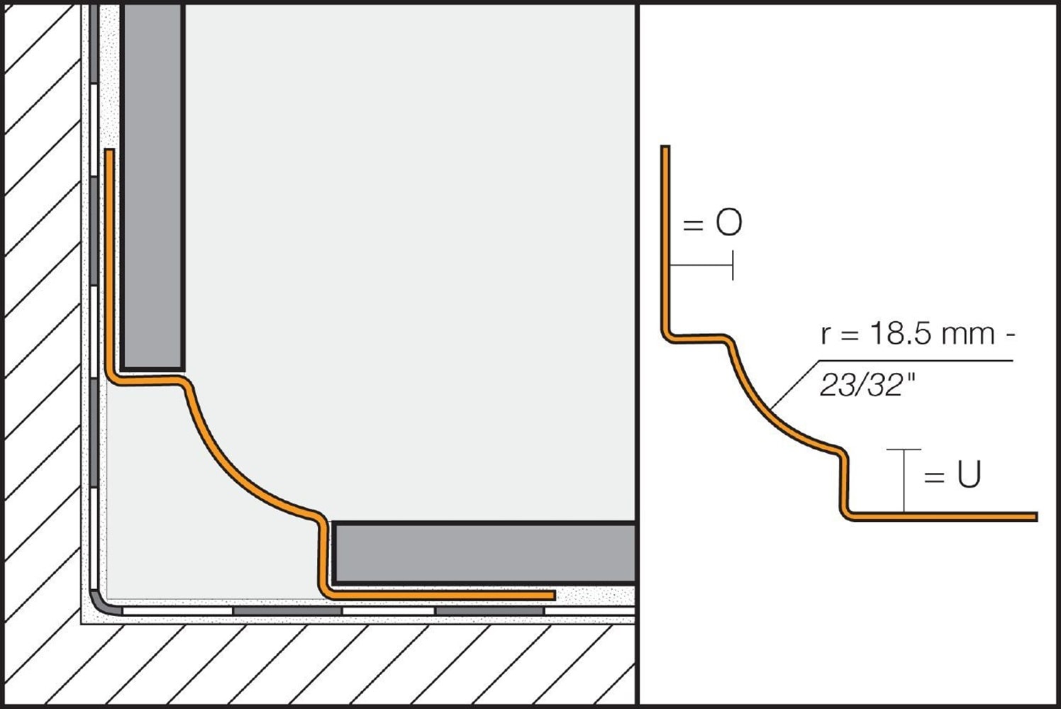 Schluter Systems EHKU11/O11 Tile-Edging-Trim - View #2