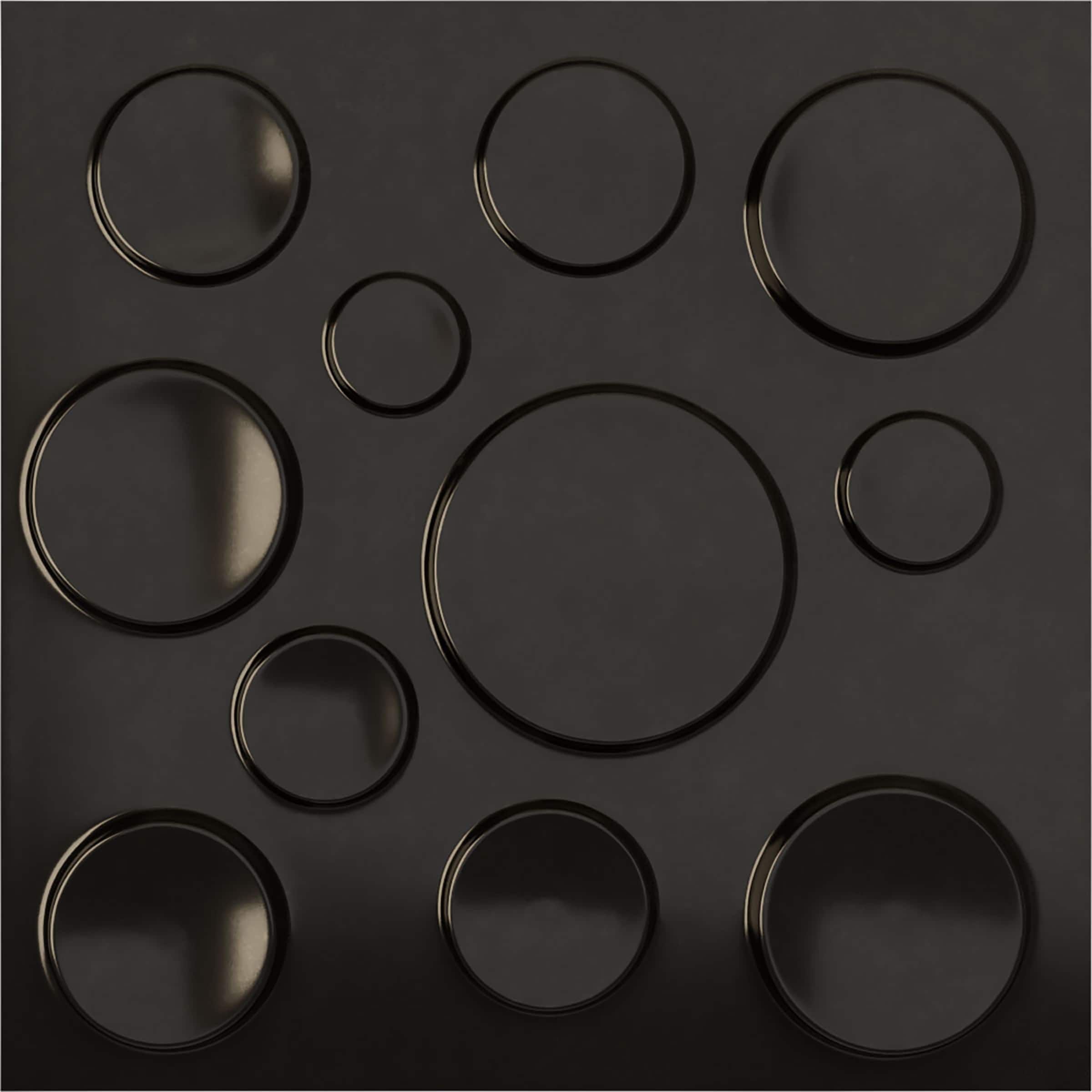 Ekena Millwork WP20X20CSECA-CASE-12 19-5/8-in x 19-5/8-in Embossed Paintable/Stainable Black PVC Wall Panel ( 12 -Pack, Covers 32.04-sq ft )
