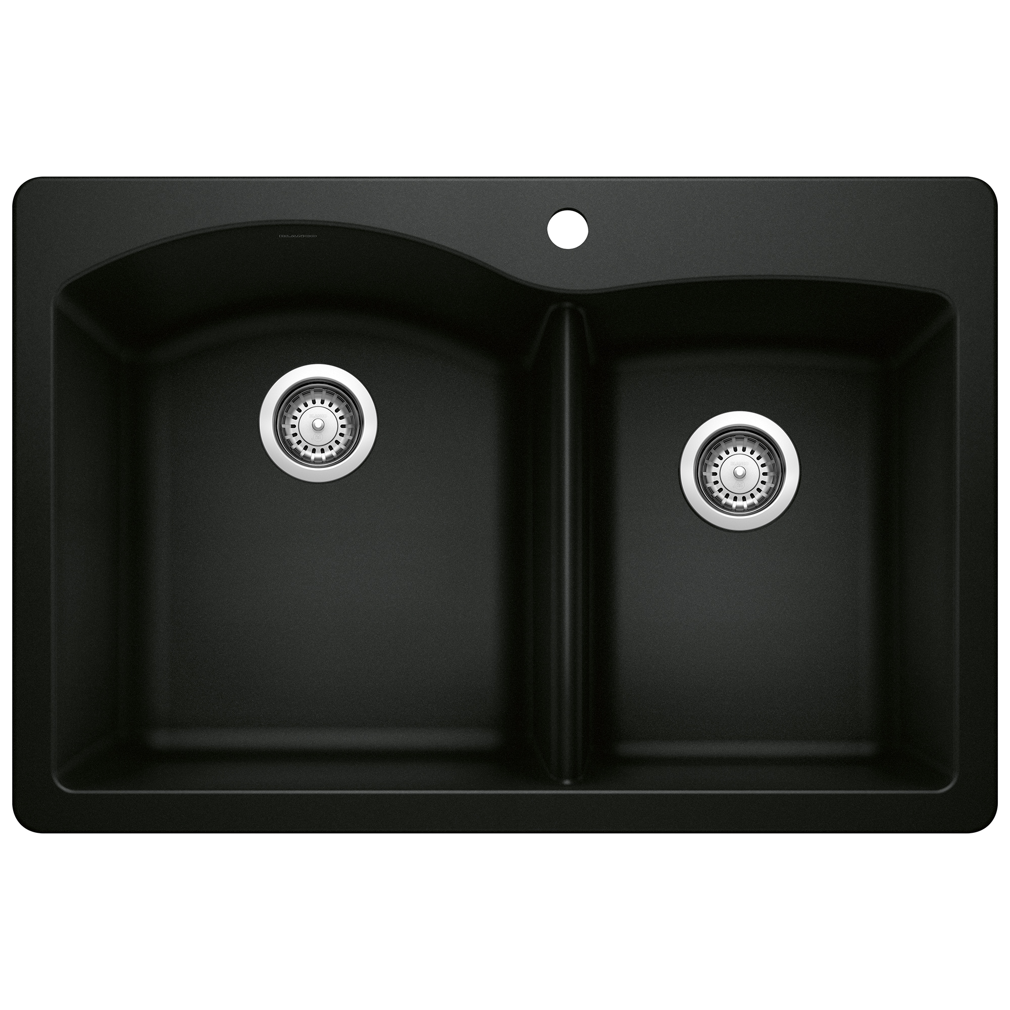 BLANCO 442908 Diamond Silgranit Dual-mount 33-Inches x 22-Inches Granite Double offset bowl 1-Hole Kitchen Sink
