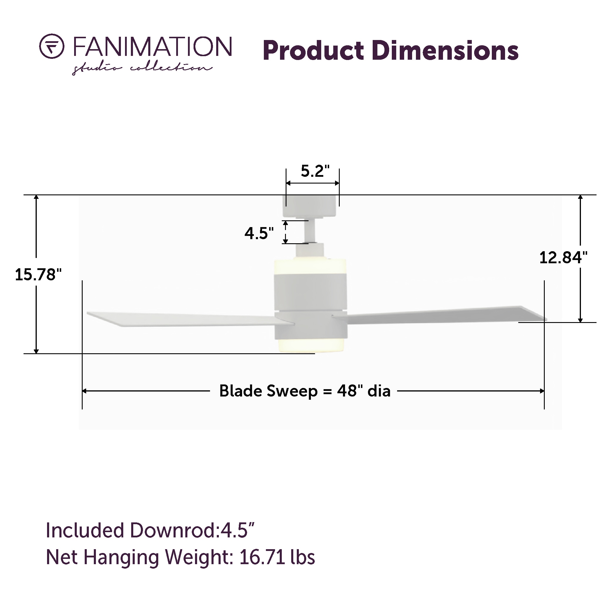 Fanimation Studio Collection LP8577LMW Ceiling-Fans - View #11