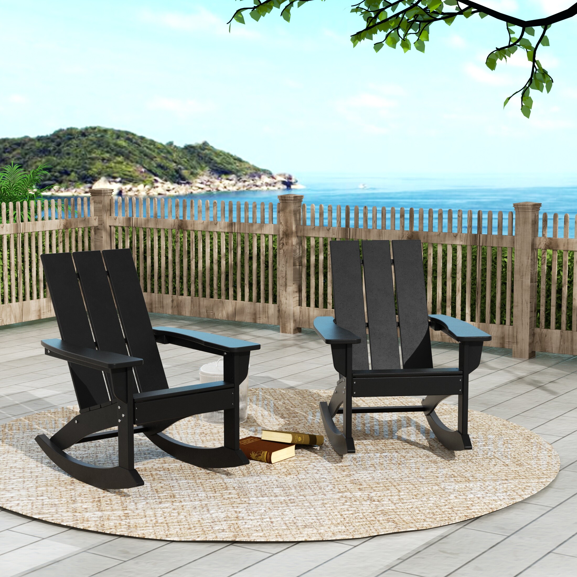 Westin Furniture OP5002-BK-2 Patio-Chairs - View #2