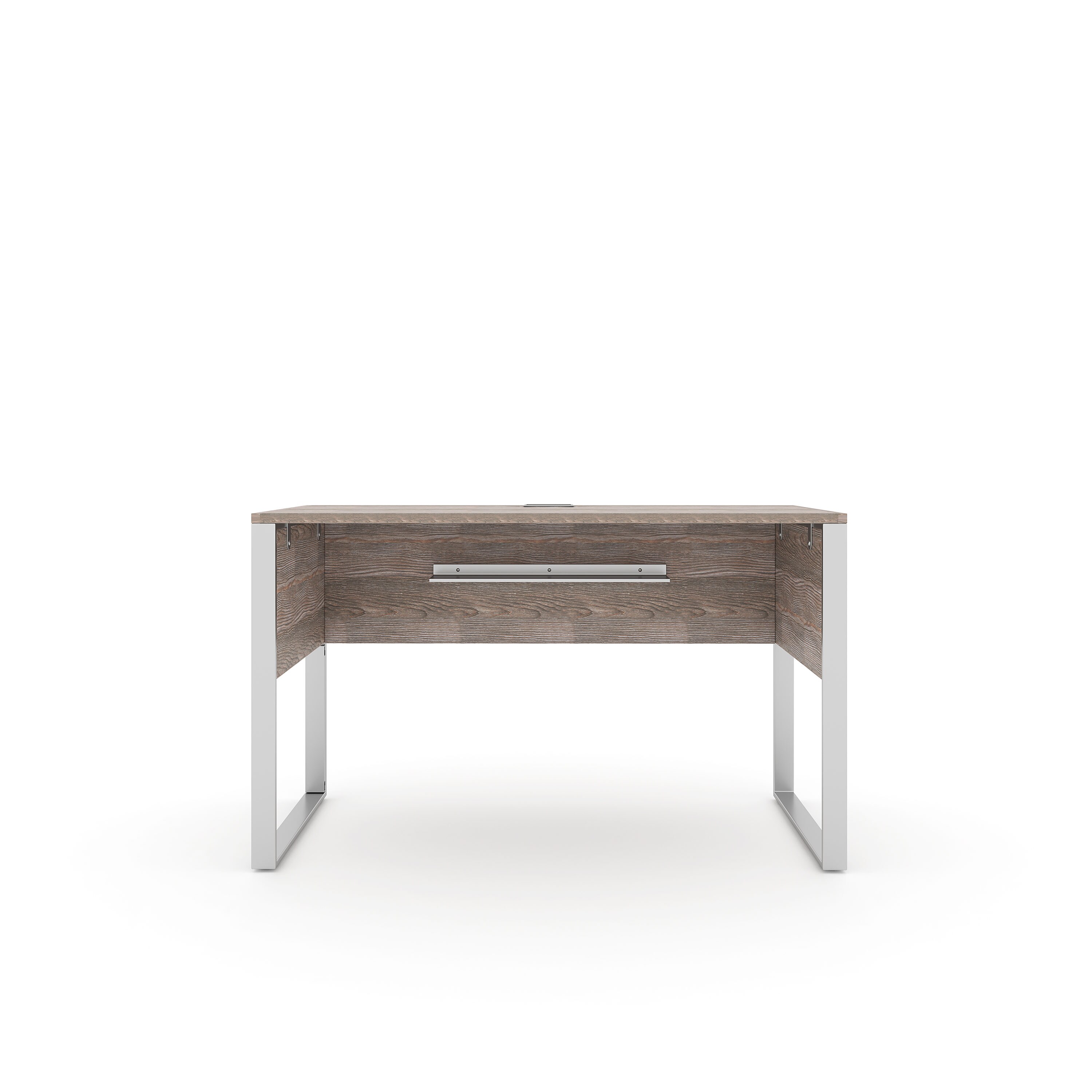 Unique Furniture LW-44334000149 47-in. W x 24-in. D x 27-in. H Rectangular Wood Computer Desk with Wire Management System, Grey