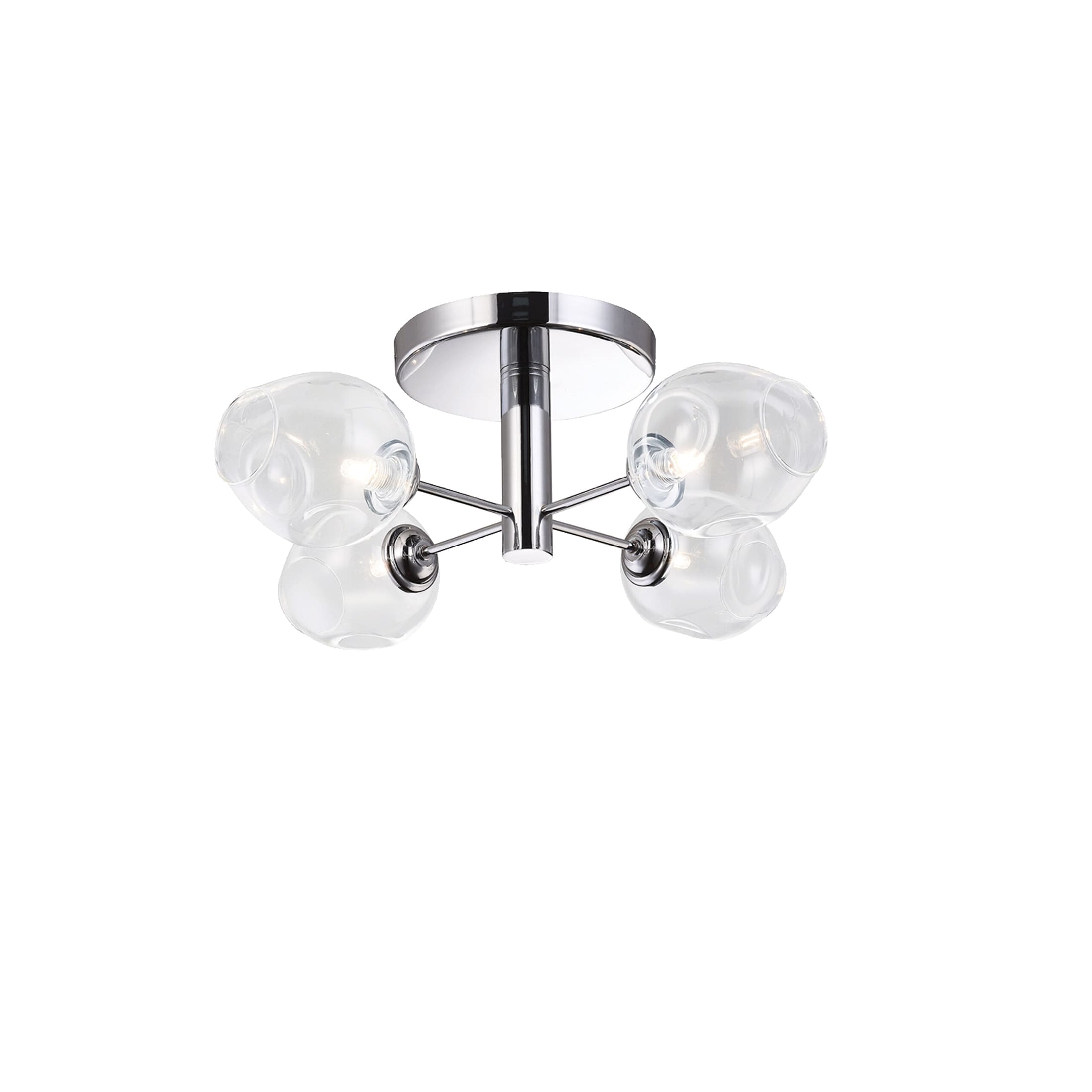 Dainolite ABI-204SF-PC Abii 4-Light 20.5-in Polished Chrome Semi mount light
