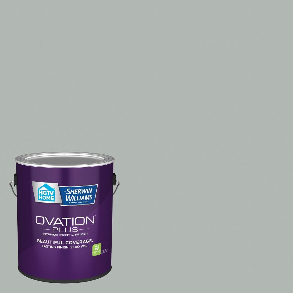 HGTV HOME by Sherwin-Williams 5002-1B-2557216 Ovation Plus Eggshell Smoke Infusion 5002-1B Latex Interior Paint Paint + Primer ( 1-gallon )