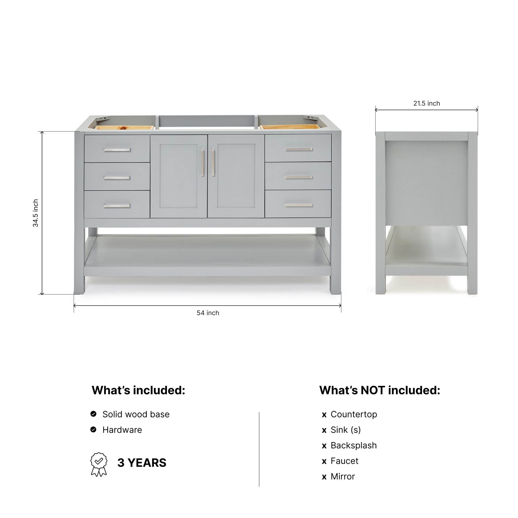 ARIEL S054S-BC-GRY vanities - View #3
