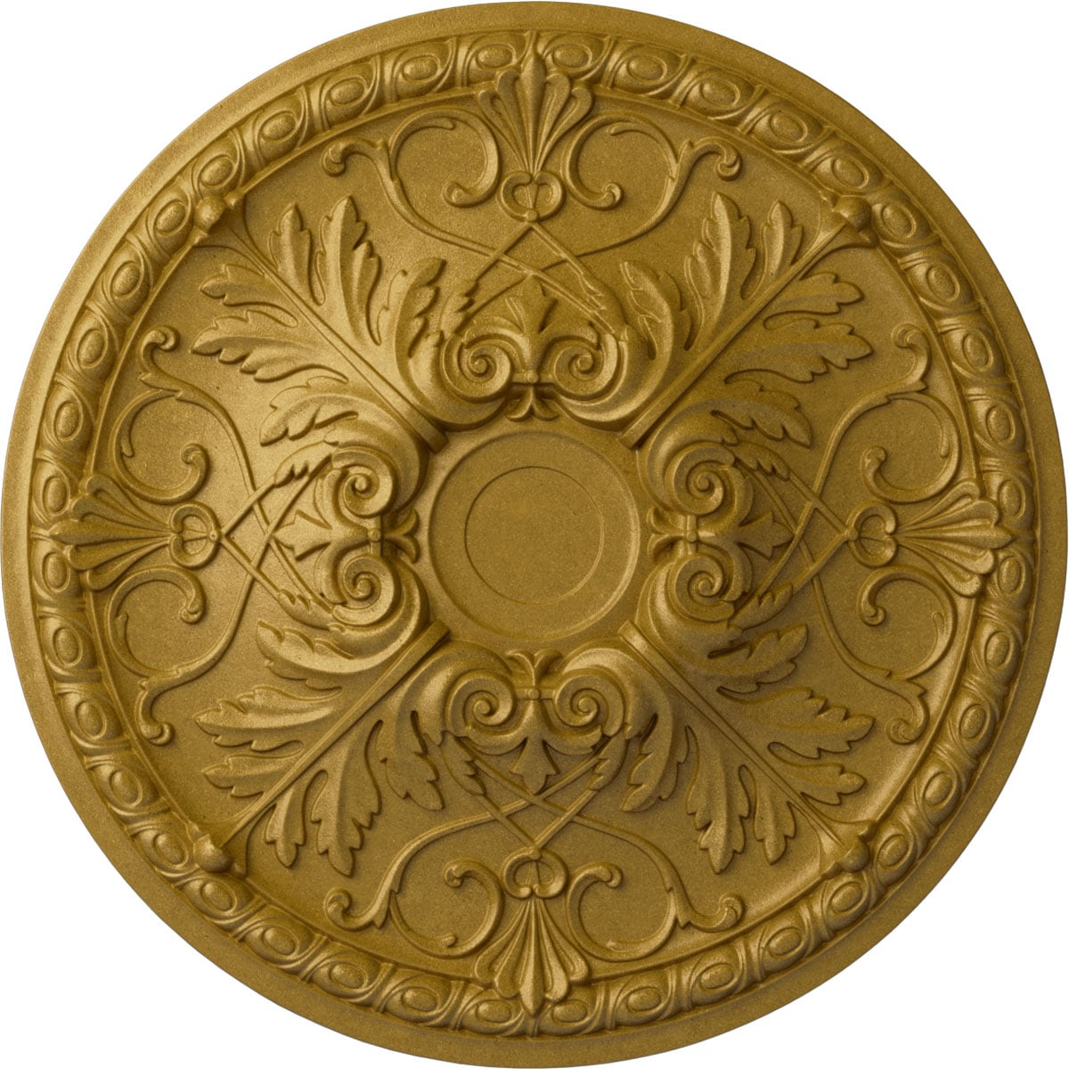 Ekena Millwork CM32TNPGS Tristan 32.375-in W x 32.375-in L Painted Pharaohs Gold Polyurethane Whole Ceiling Medallion