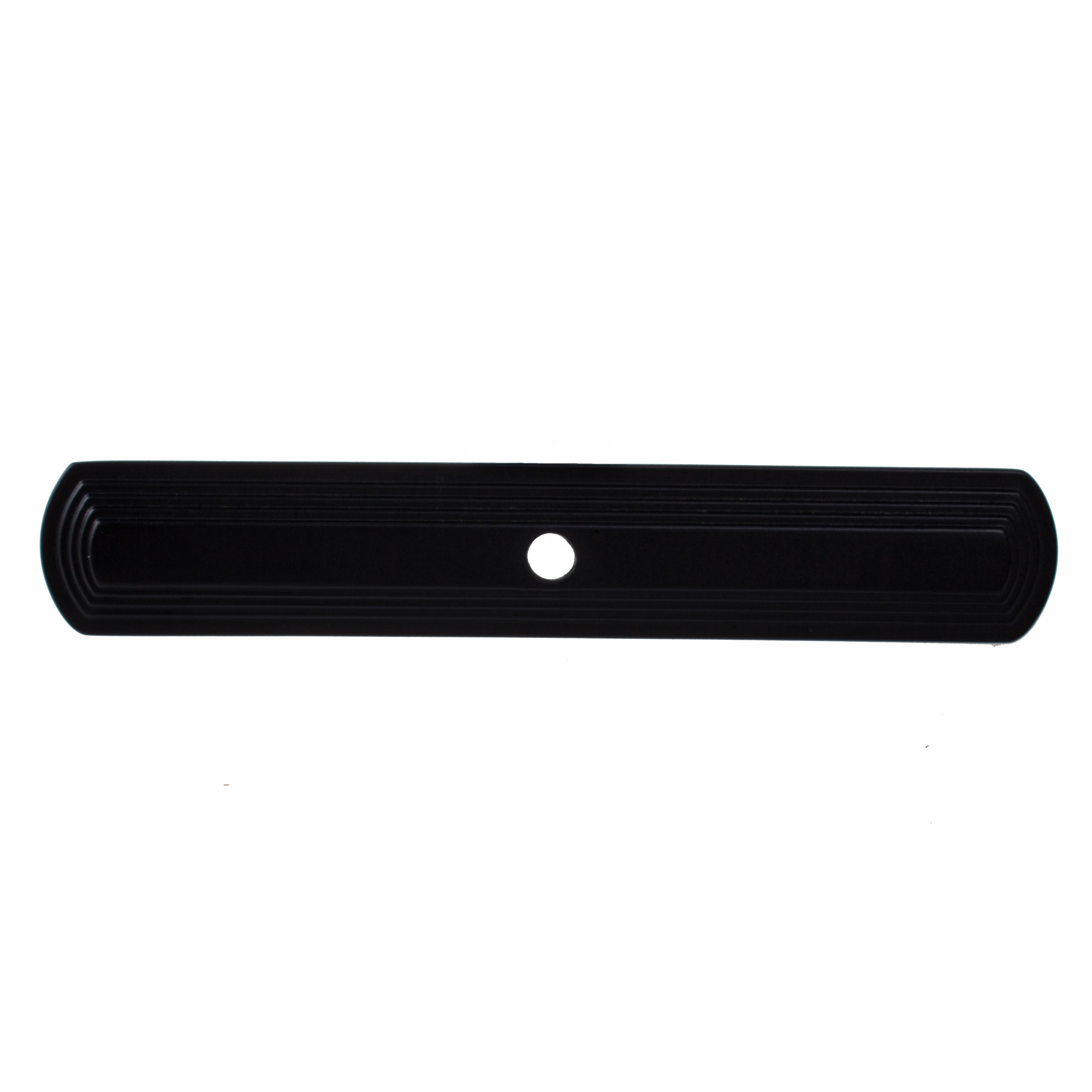GlideRite Hardware 6 in. Matte Black Narrow Rounded Cabinet Backplate - 5 Pack #1079-MB-5