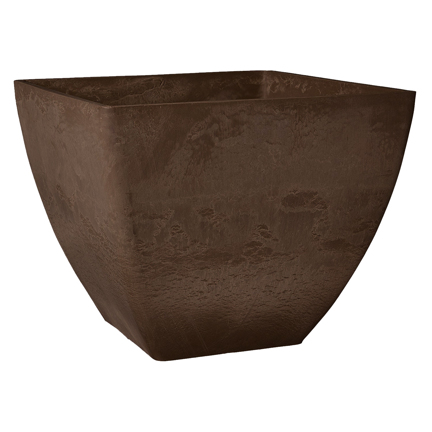 Arcadia Garden Products FB40C Square 13.0-in W Large Brown Plastic Indoor/Outdoor Planter