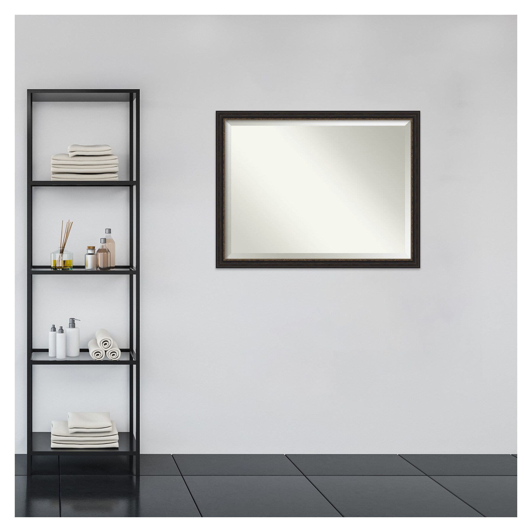 Narrow Bronze Rectangular Bathroom Vanity Wall Mirror