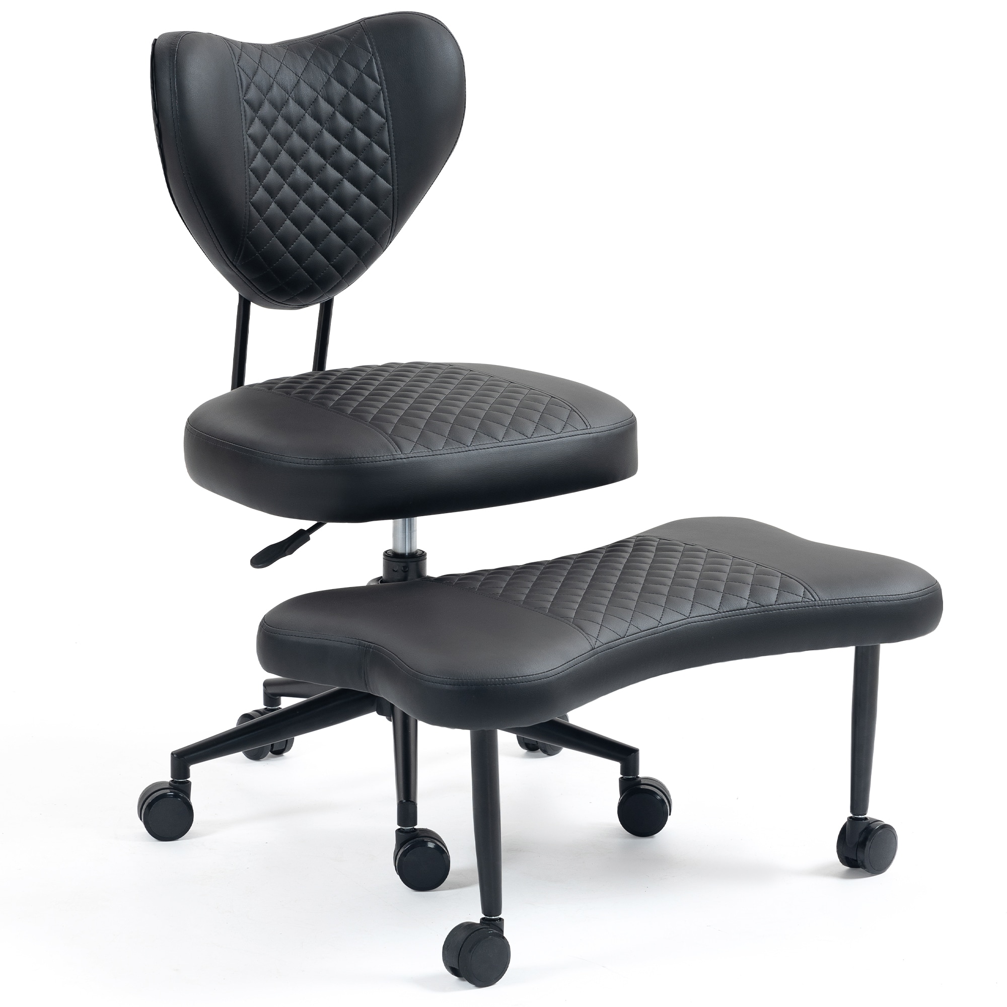 Maocao Hoom - Meditation chair Black Contemporary Adjustable Height Swivel Faux leather Executive...