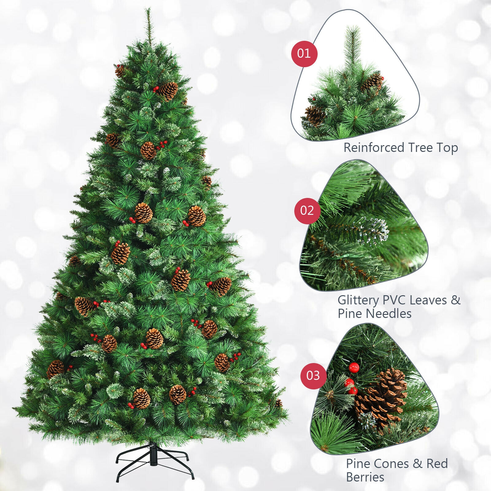 Forclover HYC-CM730C Artificial-Christmas-Trees - View #2