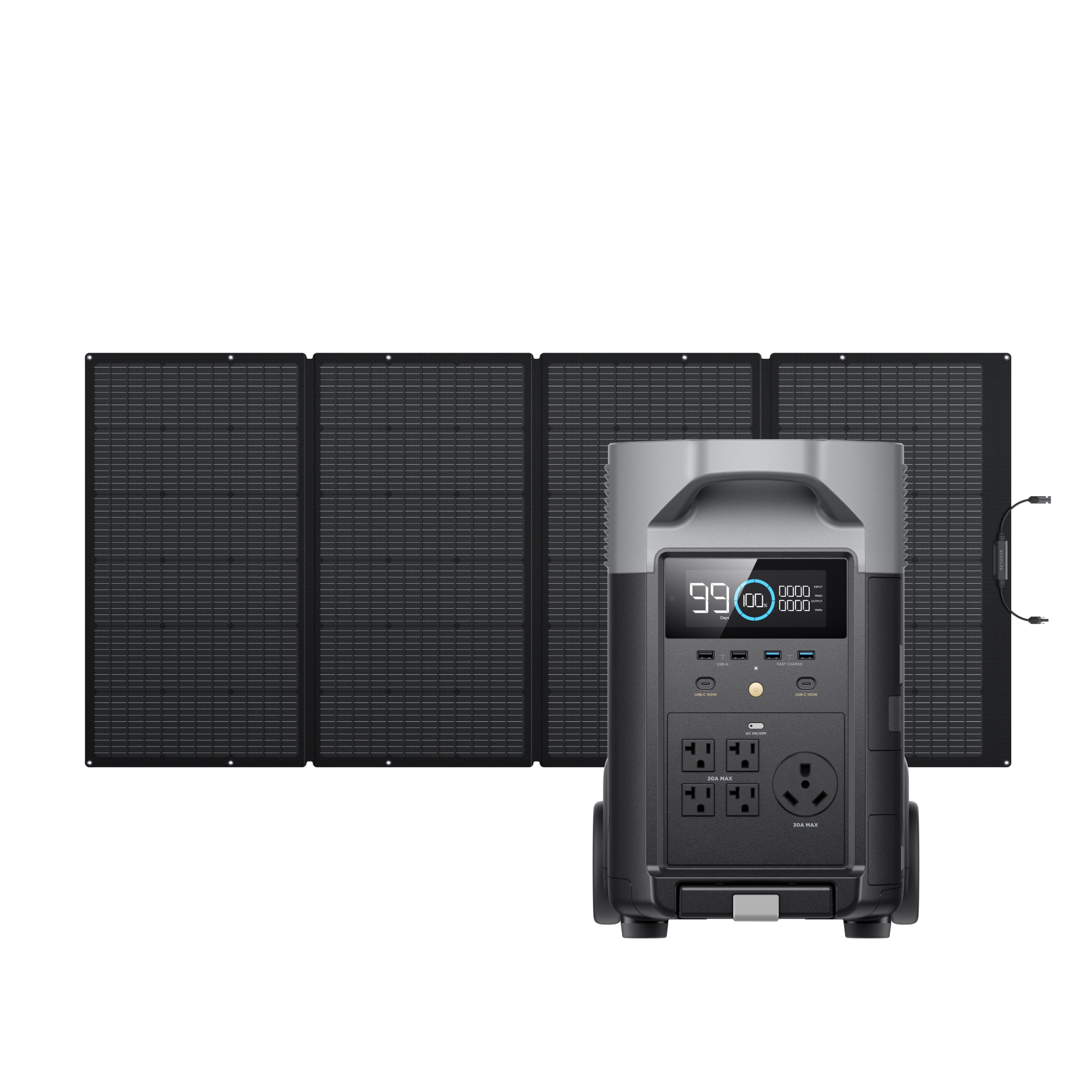 EcoFlow DELTA Pro with 400W Solar Panel 3600 -Watts Portable Power Station 1 Solar Panels Included #DELTAPRO-400W-US