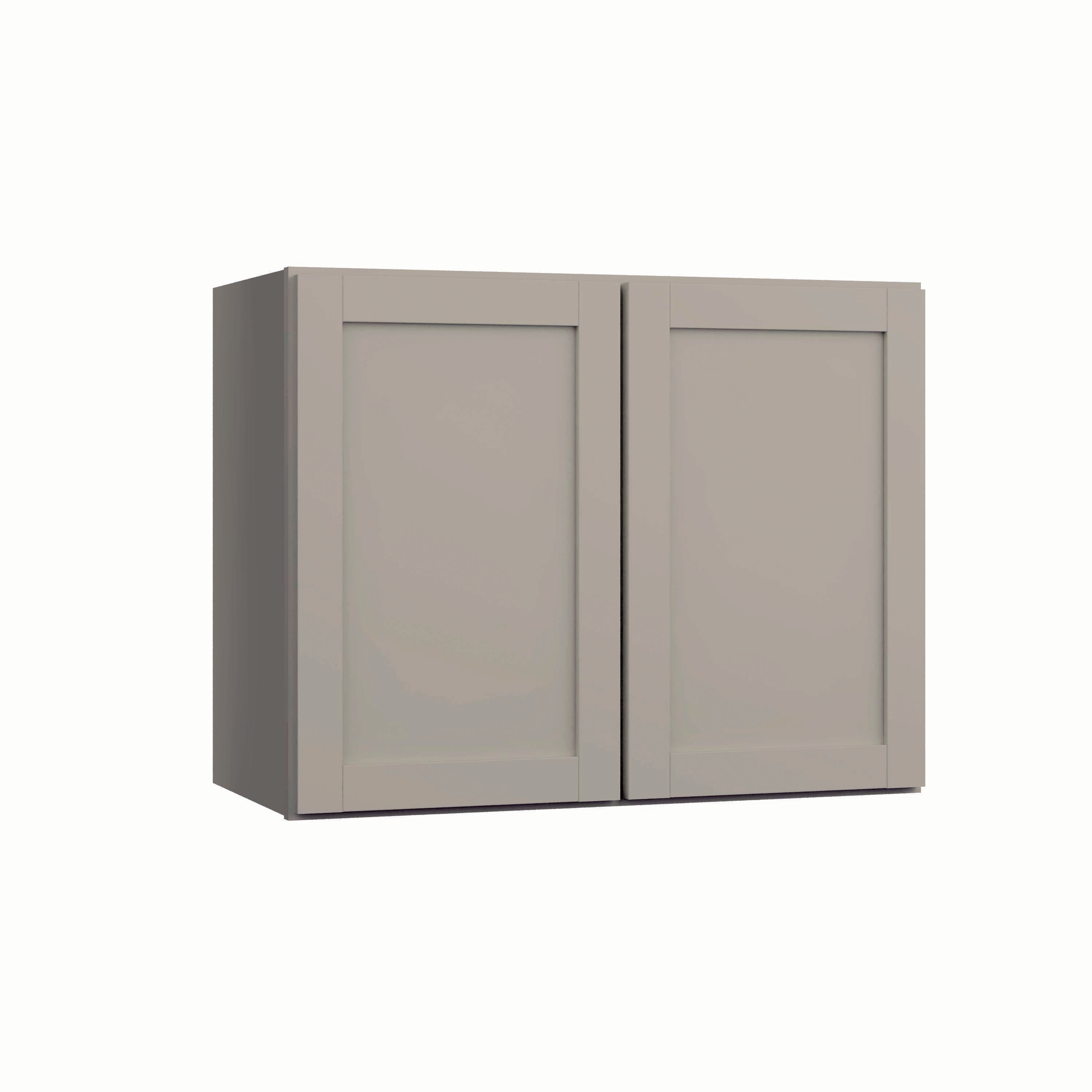 Project Source W3018G 30-in W x 18-in H x 12-in D Gray Wall Fully assembled Cabinet (Recessed Panel Shaker)