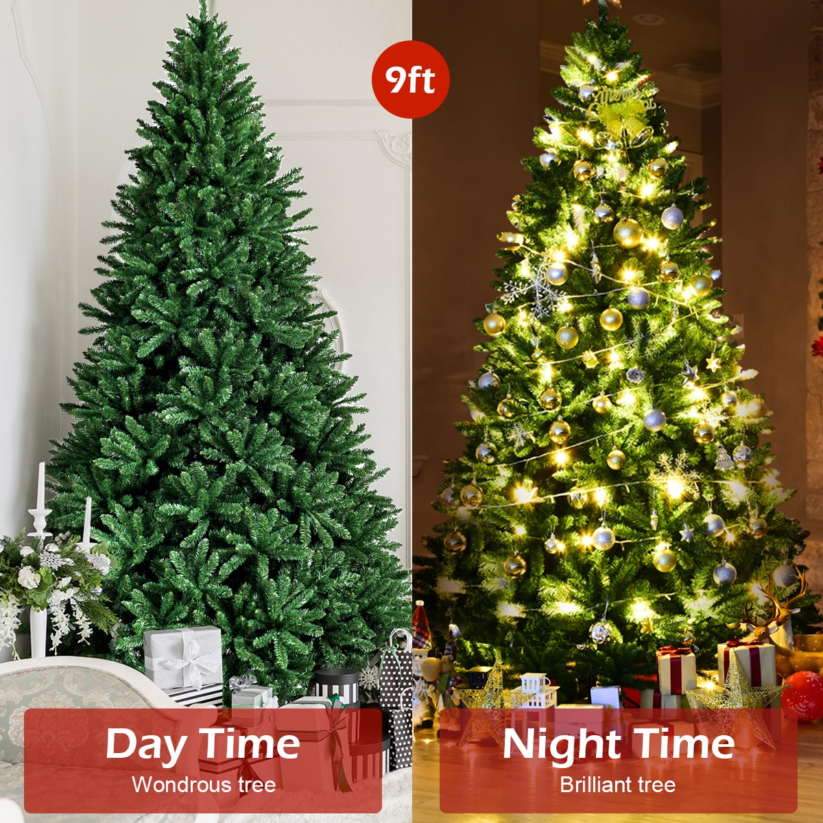 Costway CM22066 Artificial-Christmas-Trees - View #5