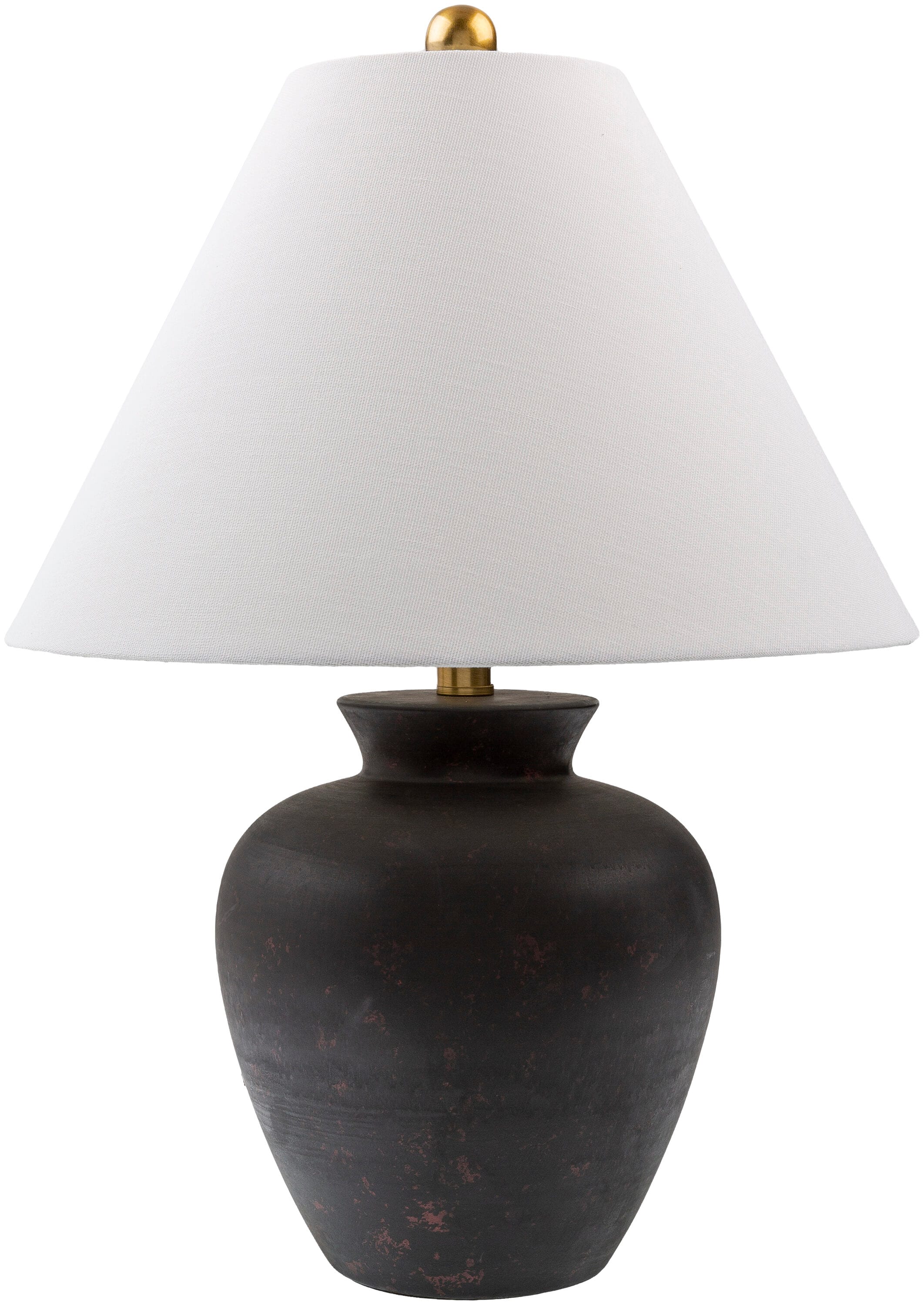 Livabliss ALL-001 Dalle 14.38-in Black On/Off switch Table Lamp with Linen Shade