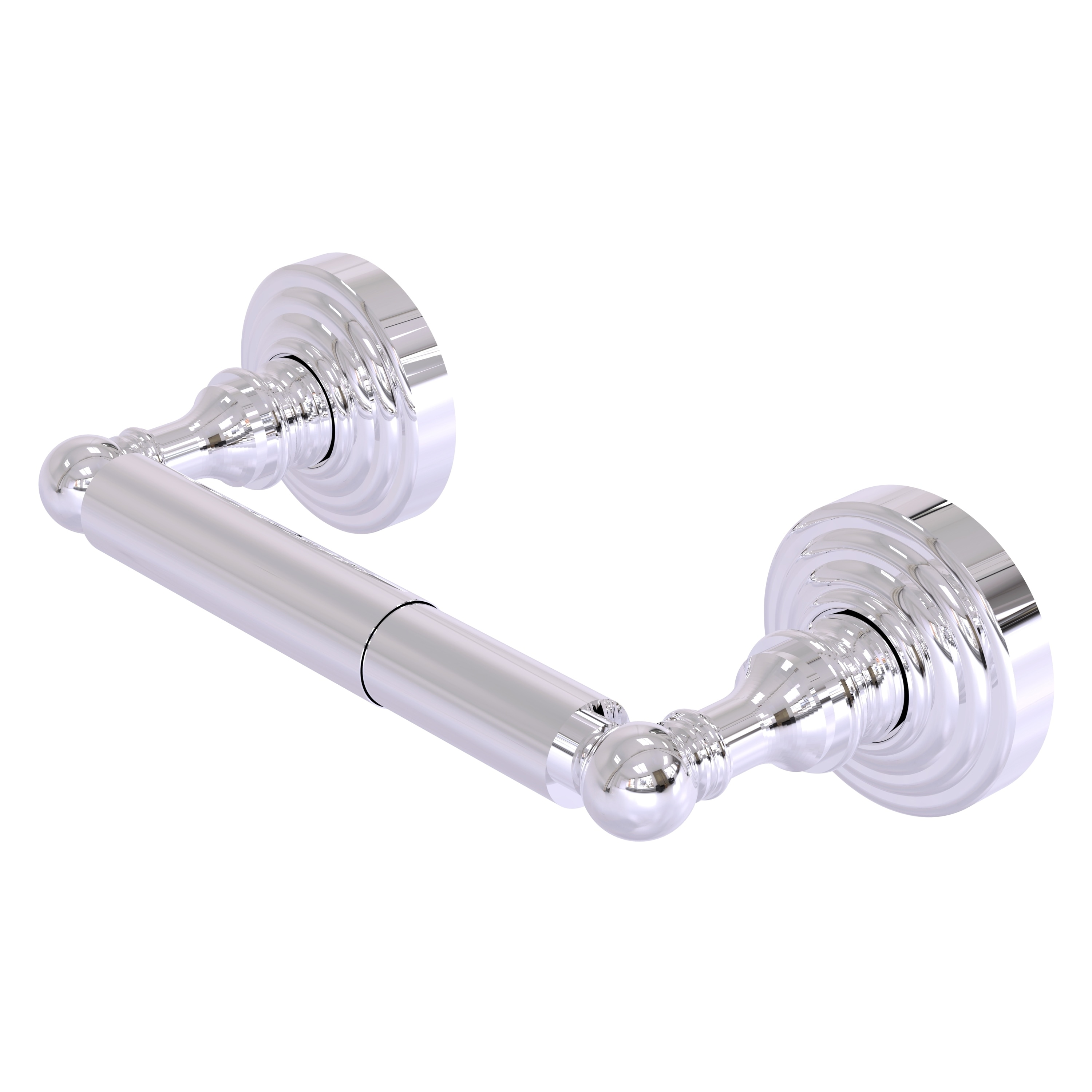 Allied Brass WP-24-PC Waverly Place Polished Chrome Wall mount Double post Toilet Paper Holder 1 -Rolls with Storage