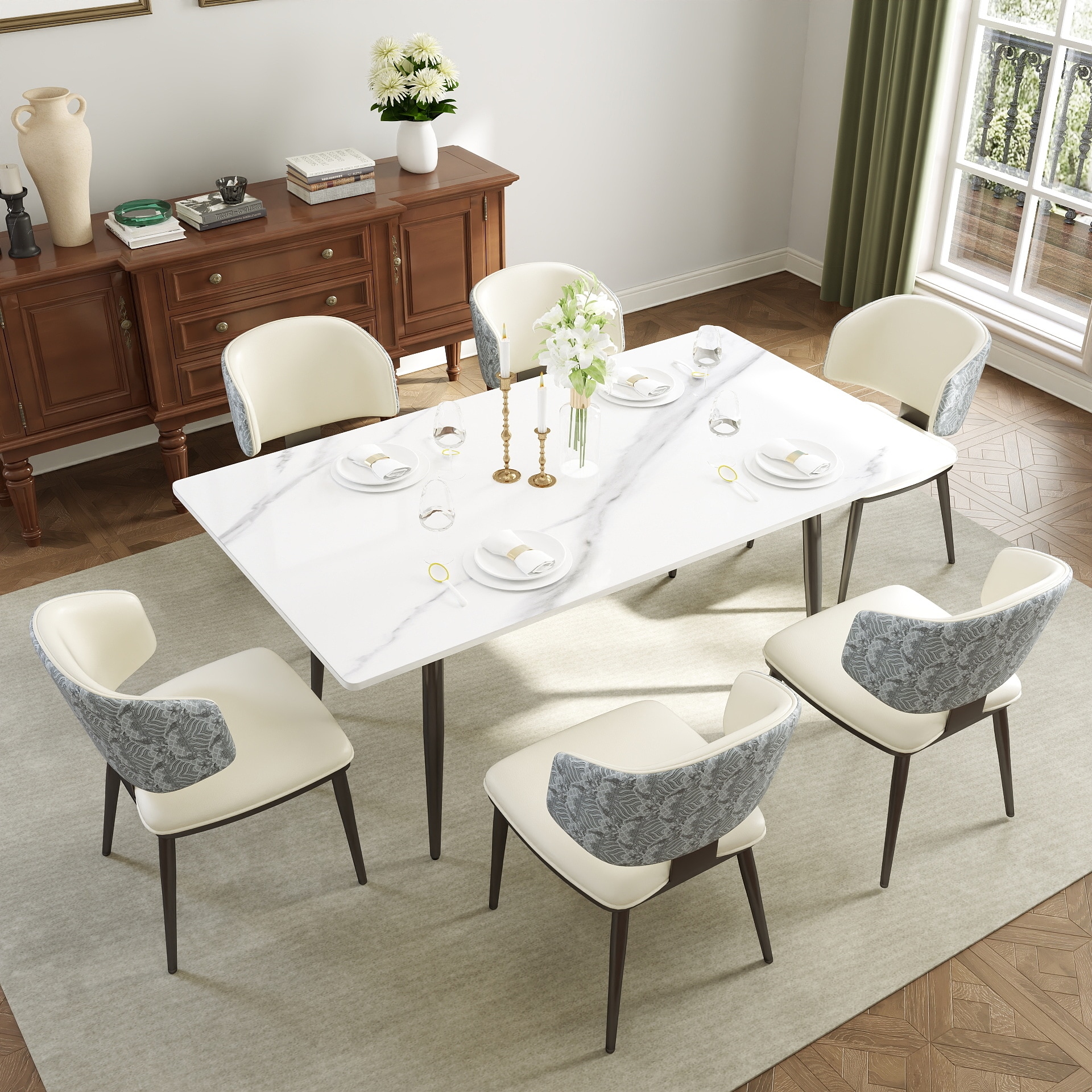 BuotiqHom DH-DC6WB-SET4 Dining-Chairs - View #3