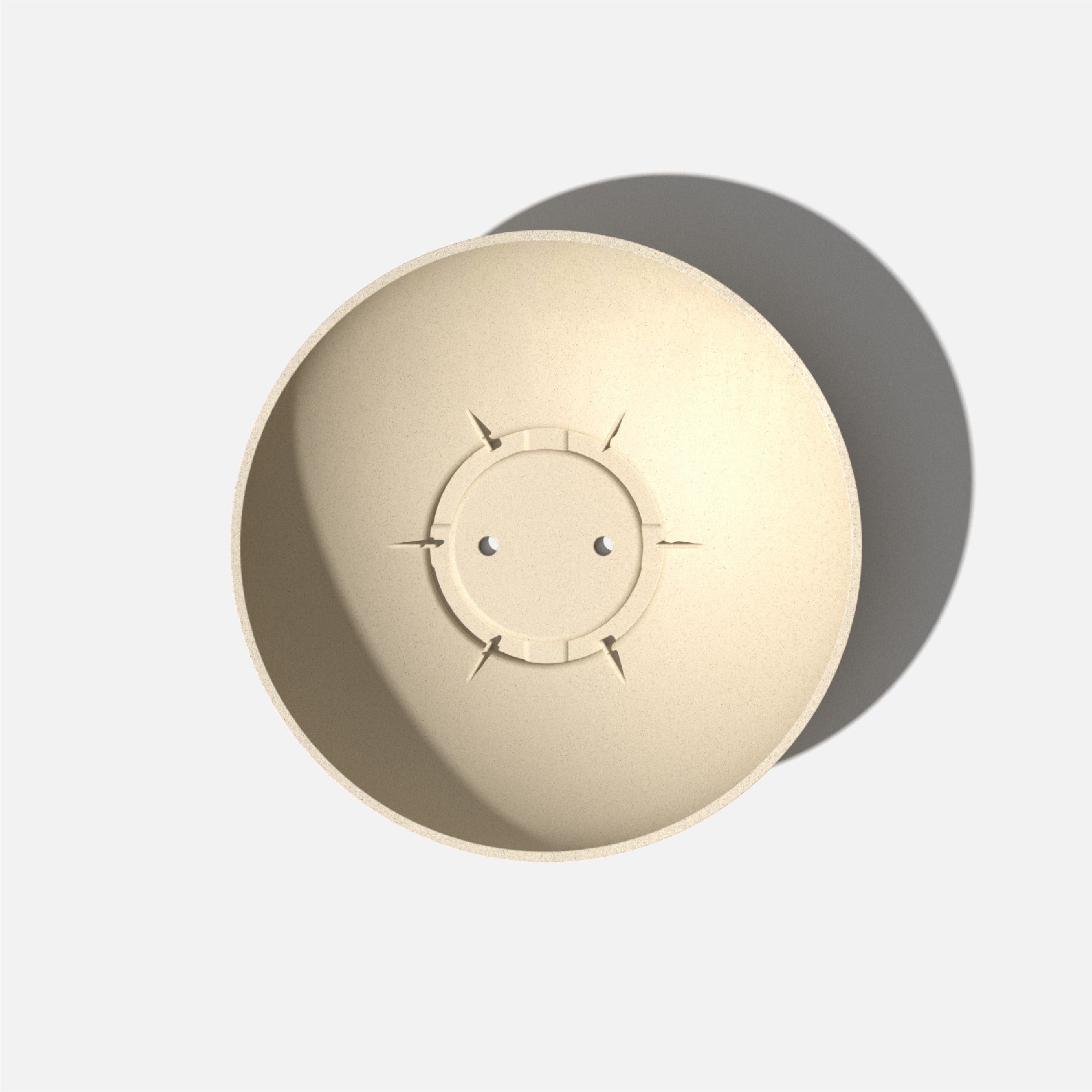 Sandstone 24" Round Plastic-Stone Indoor/Outdoor Planter