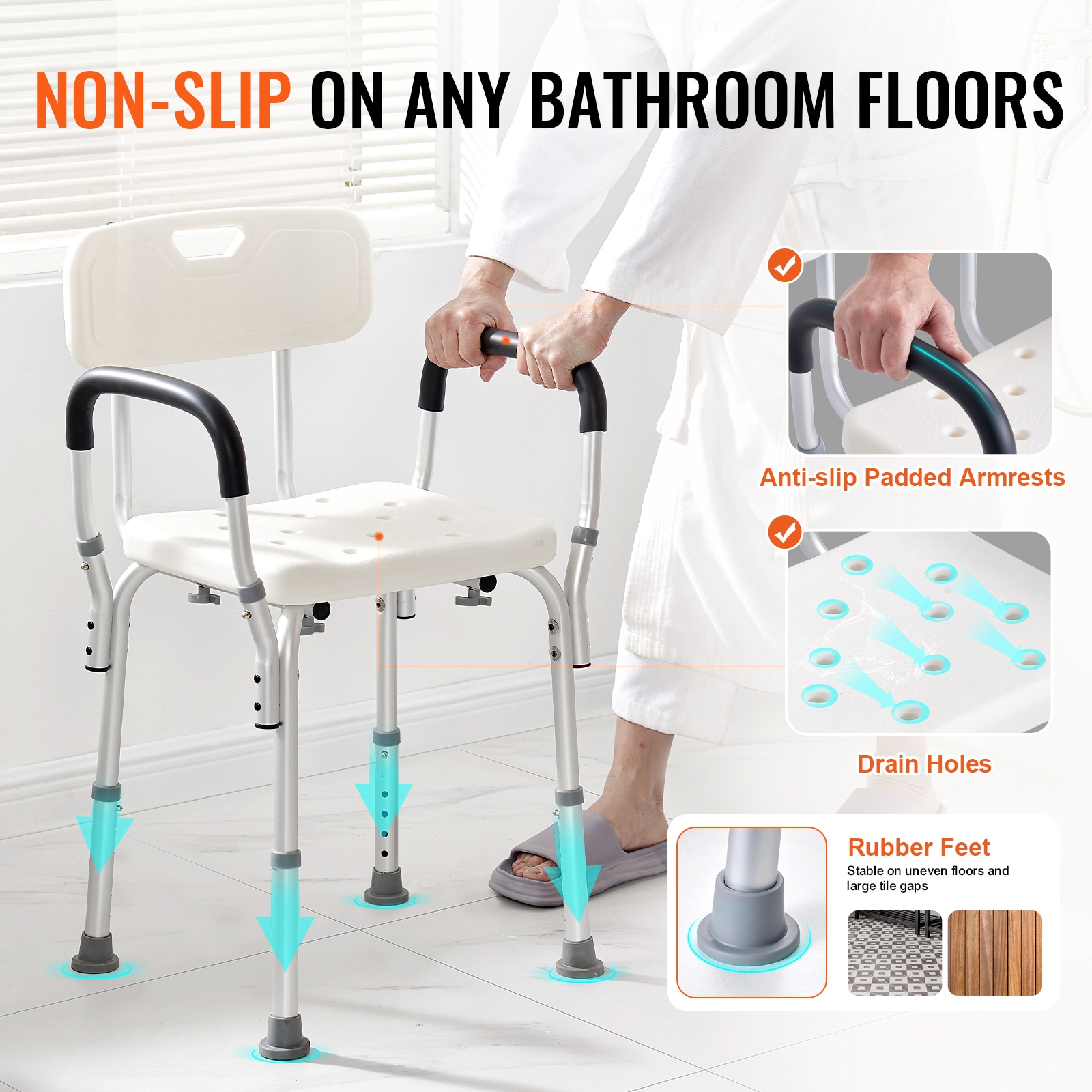 VEVOR SCLYYFXFLHJP00644V0 Bath-Safety-Seats-Benches - View #3