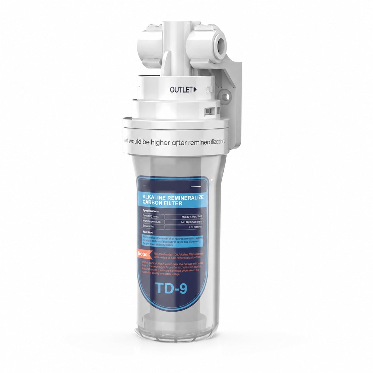 LILILIAN FMY Alkaline Remineralization Under Sink Inline Water Filter ...