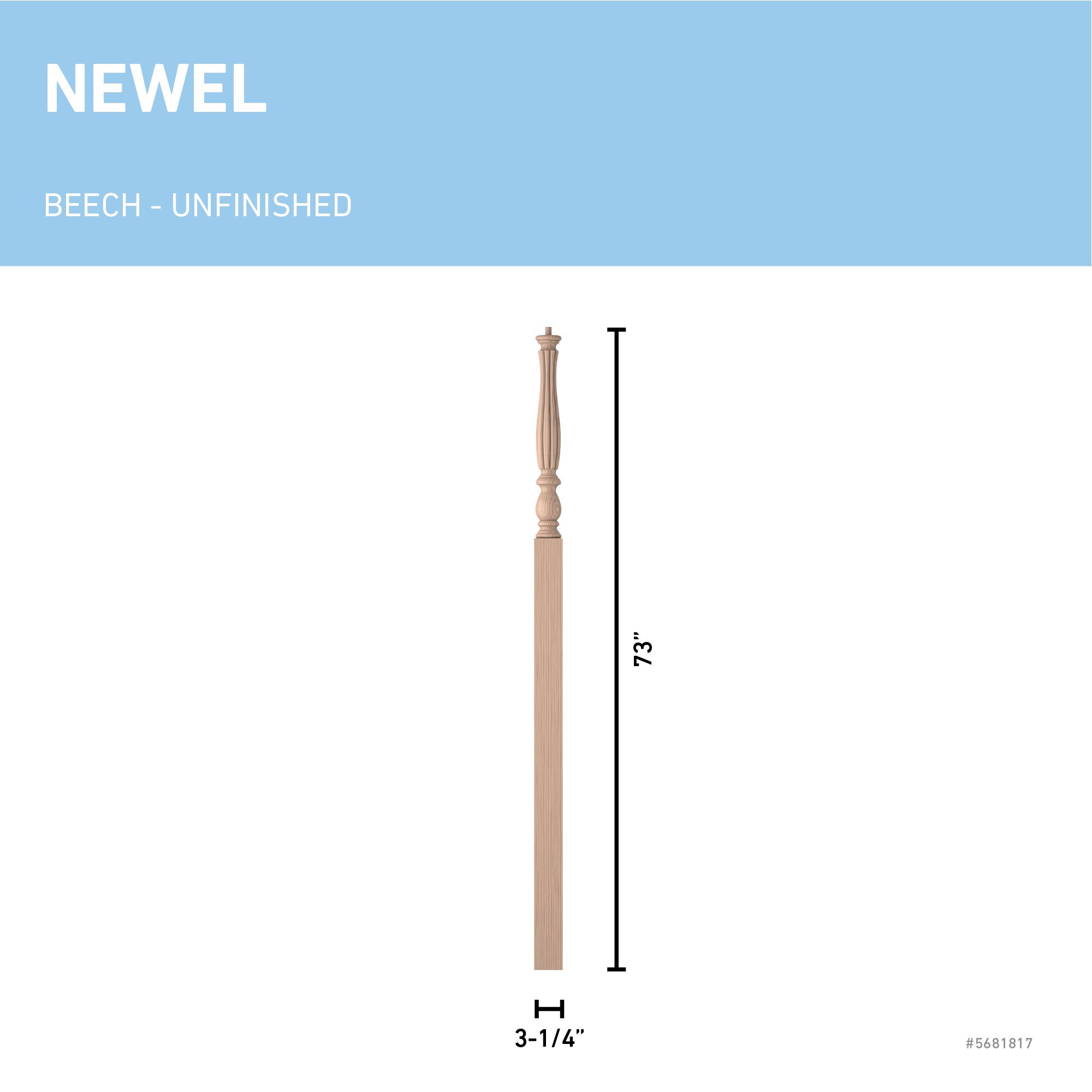 L.J. Smith Stair Systems LJB-3918-B Interior-Stairpart-Newel-Posts - View #3
