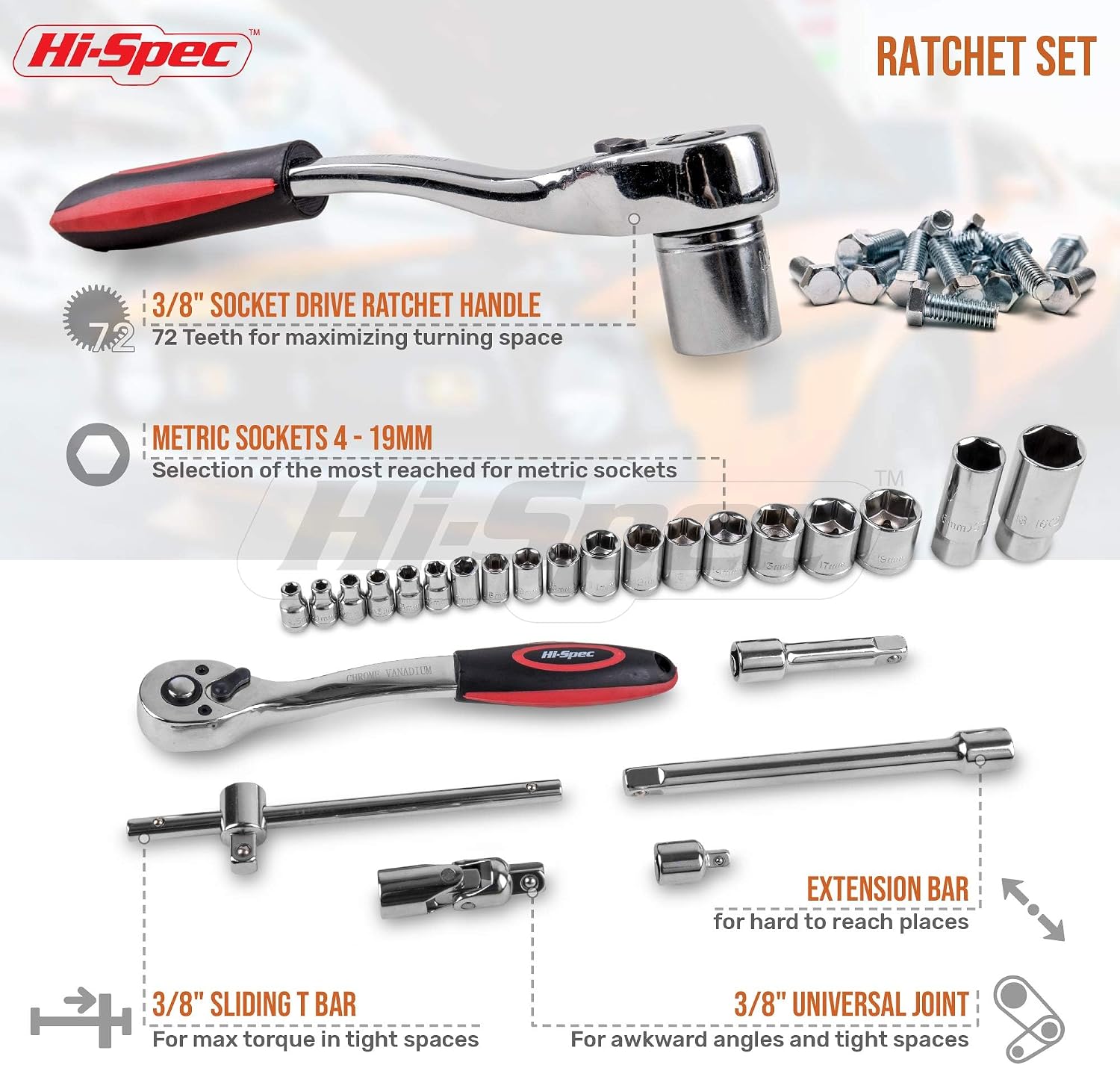 Hi-Spec 884540035827 Mechanics-Tool-Sets - View #2