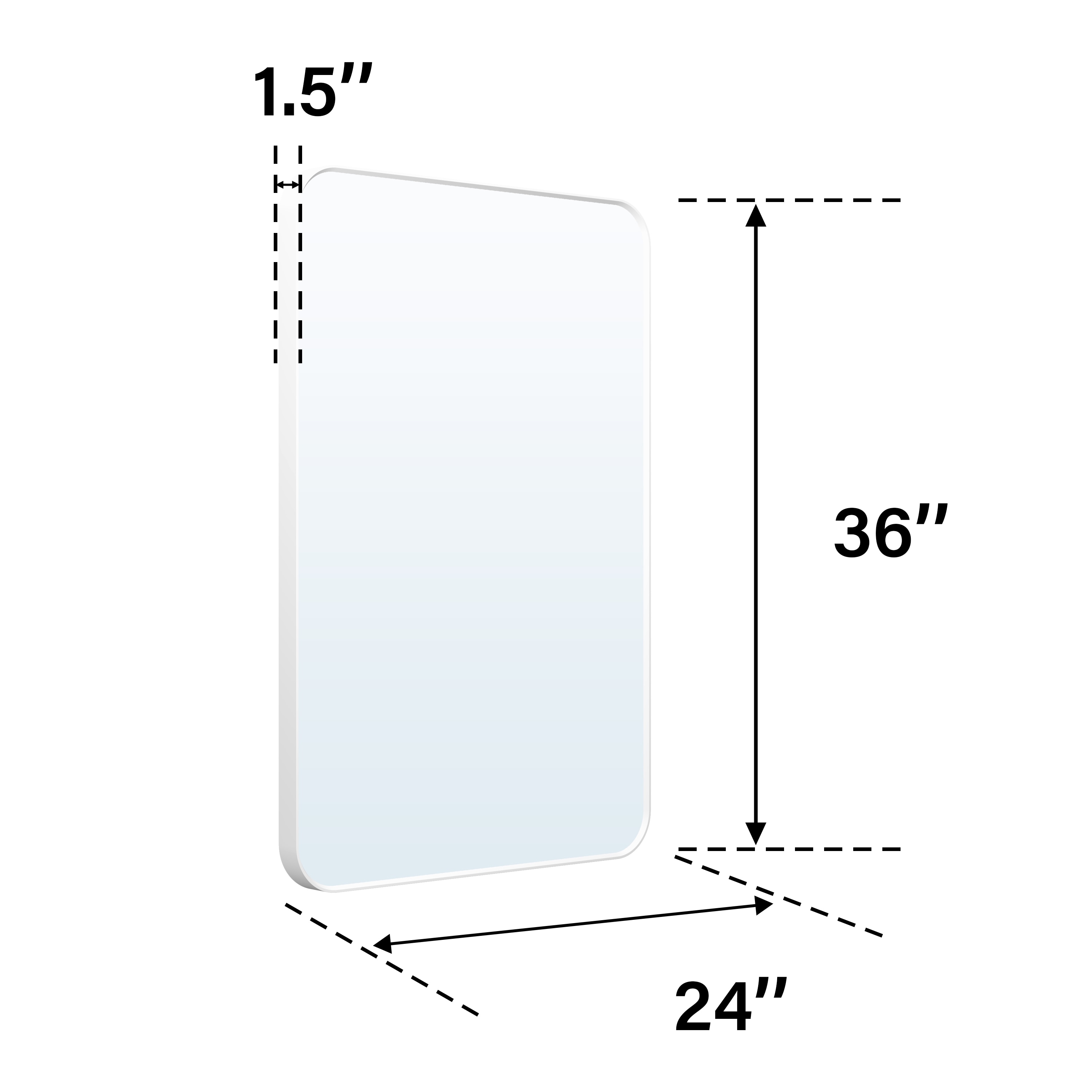 Forclover ALW91-3624MB Framed-Bath-Mirrors - View #3