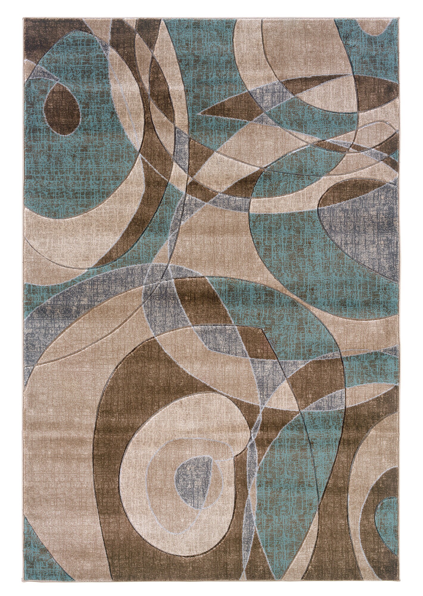 Linon RUG-MN1658 5 x 8 Brown Indoor Geometric Area Rug