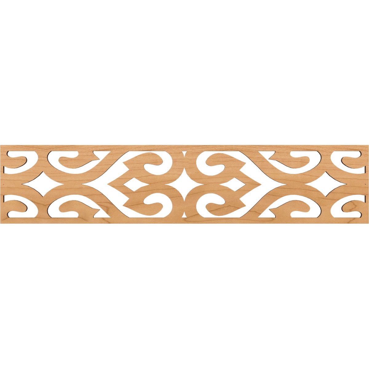 Ekena Millwork MLDB10X46KEEMA Keene Fretwork Flat Trim 10-in x 3.9-ft Maple Brown Unfinished 2156899 Pierced Wall Panel Moulding
