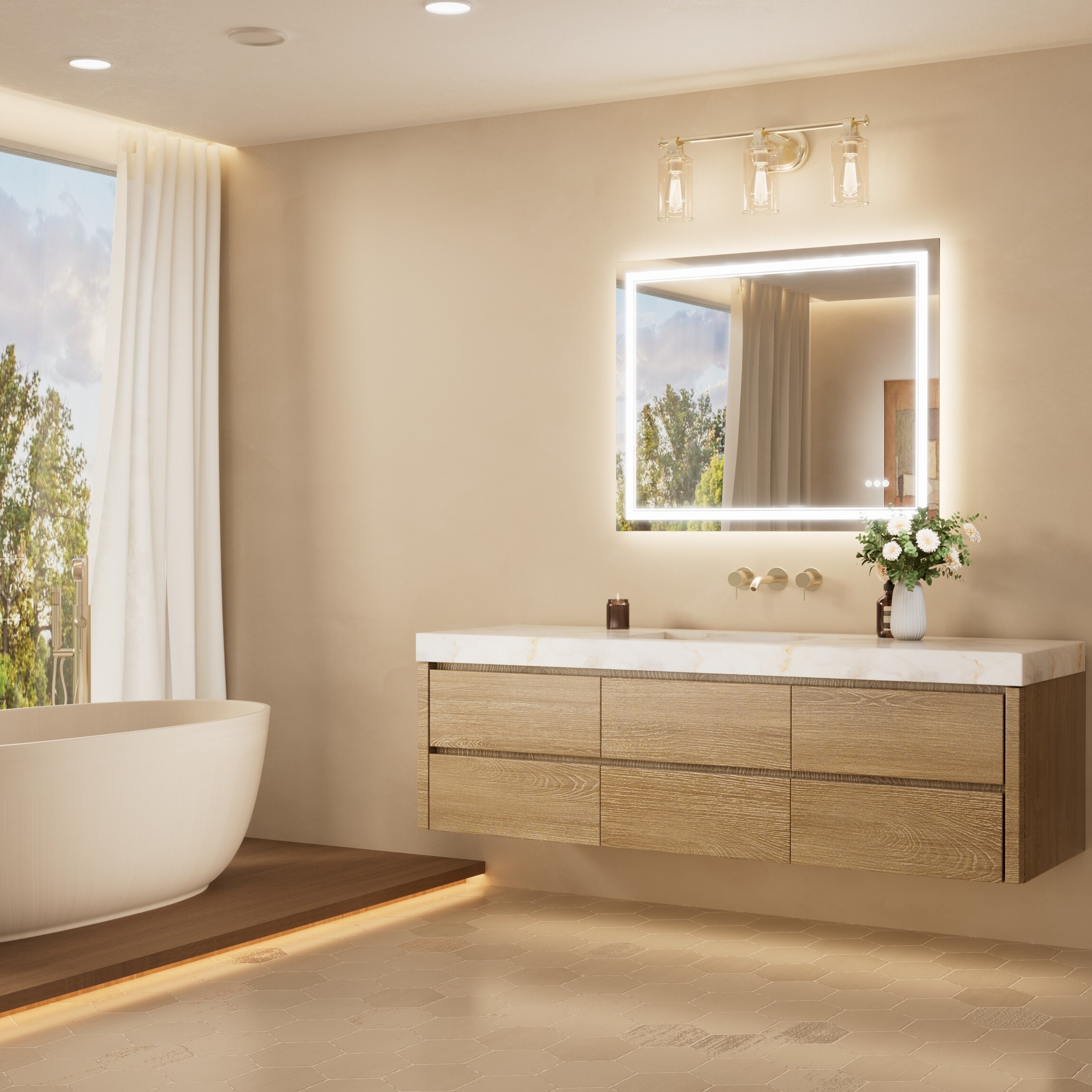 TETOTE LSC-TE-4032-B35 Framed-Bath-Mirrors - View #2