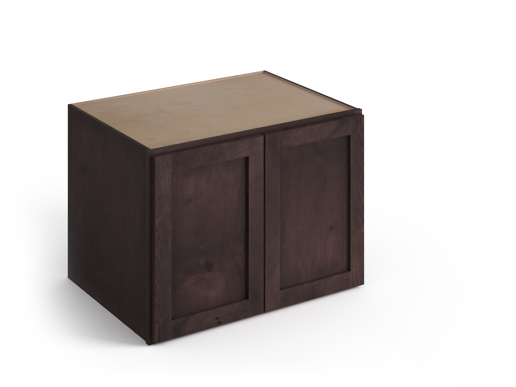 Valleywood Cabinetry 36-in W x 24-in H x 24-in D Rustic Hickory Wall Ready To Assemble Plywood Cabinet (Flat Panel Shaker Door Style)