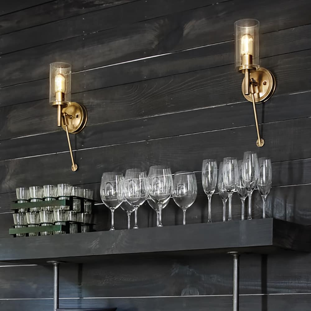 Hinkley 3380HB Collier 5-in W 1 -Light Polished Brass Wall Sconce