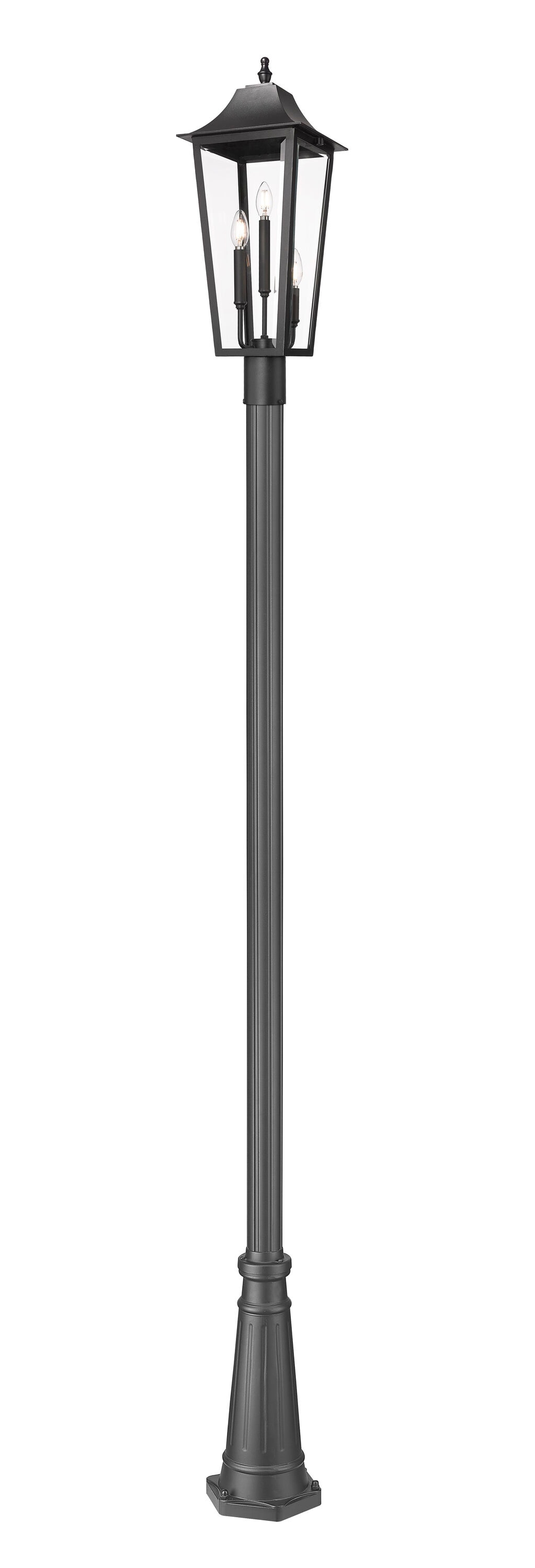 Z-Lite 5008PHBR-519P-BK Gannon 120.75-Inches H Black Hardwired LED Incandescent Post light