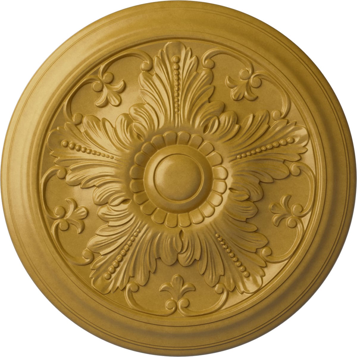 Ekena Millwork CM17VIIGS Vienna 16.875-in W x 16.875-in L Painted Iridescent Gold Polyurethane Whole Ceiling Medallion