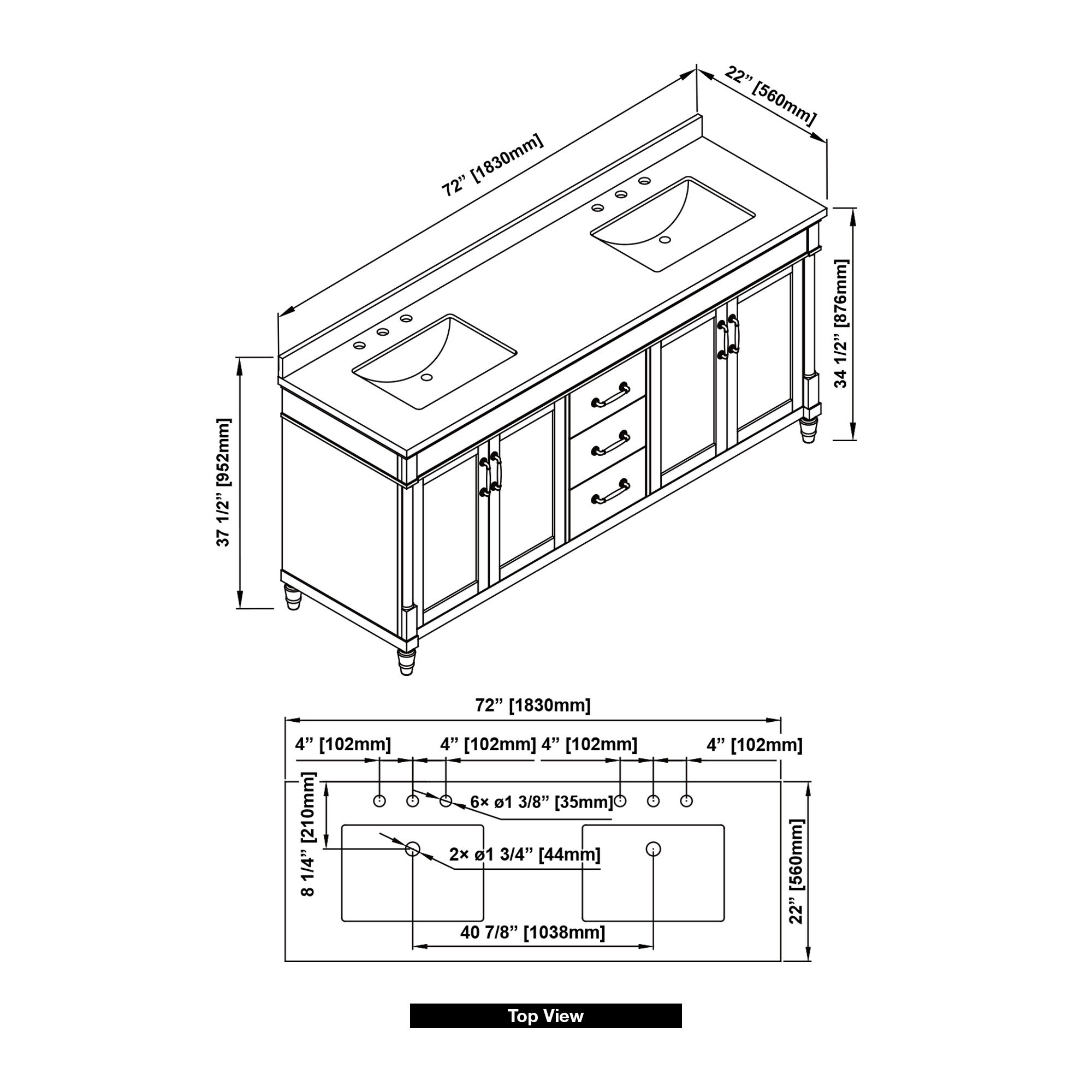 OVE Decors 15VVA-HIGH72-007 Bath-Vanity-Combo - View #3