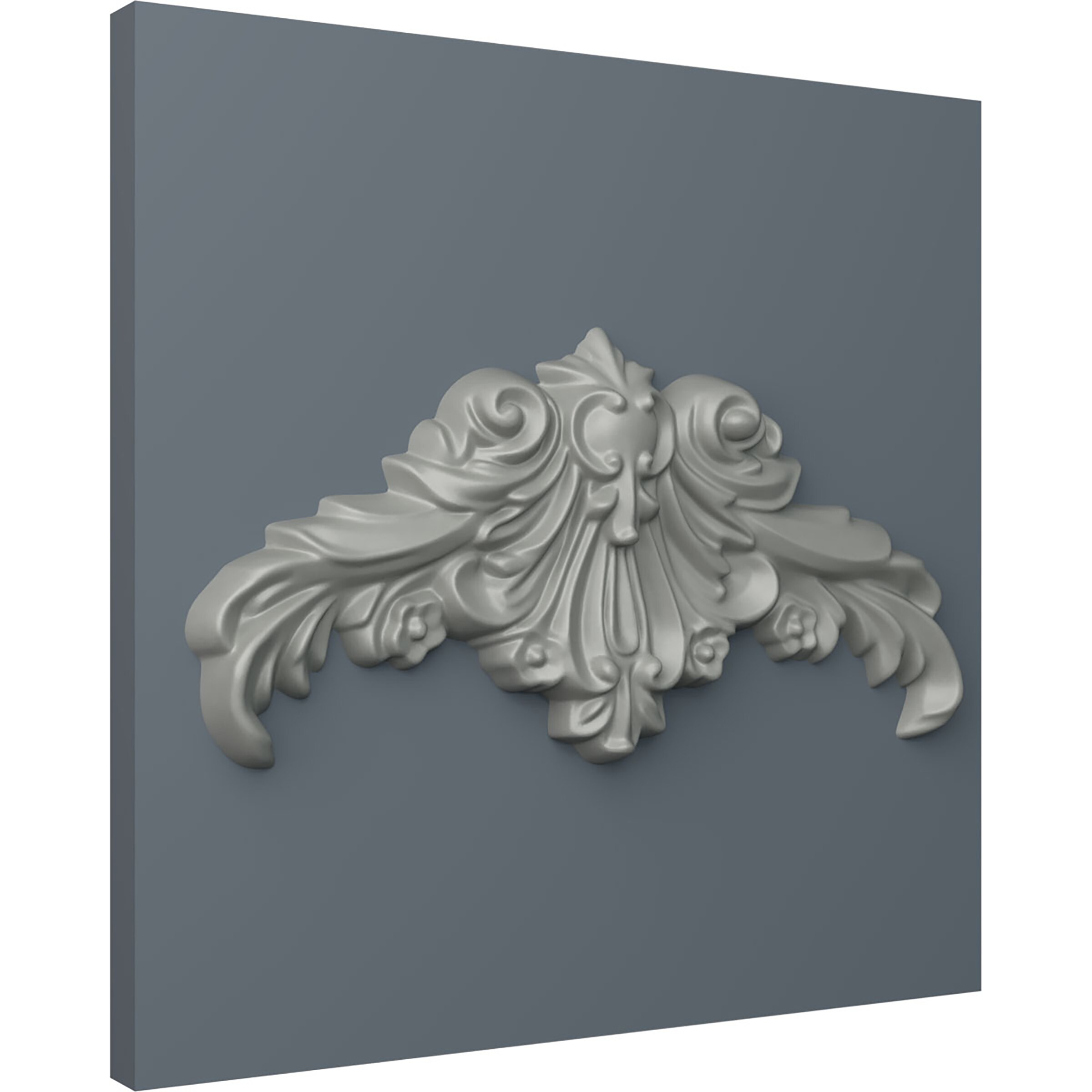 Primed Polyurethane Acanthus Center Onlay, 10.625" x 5.25"